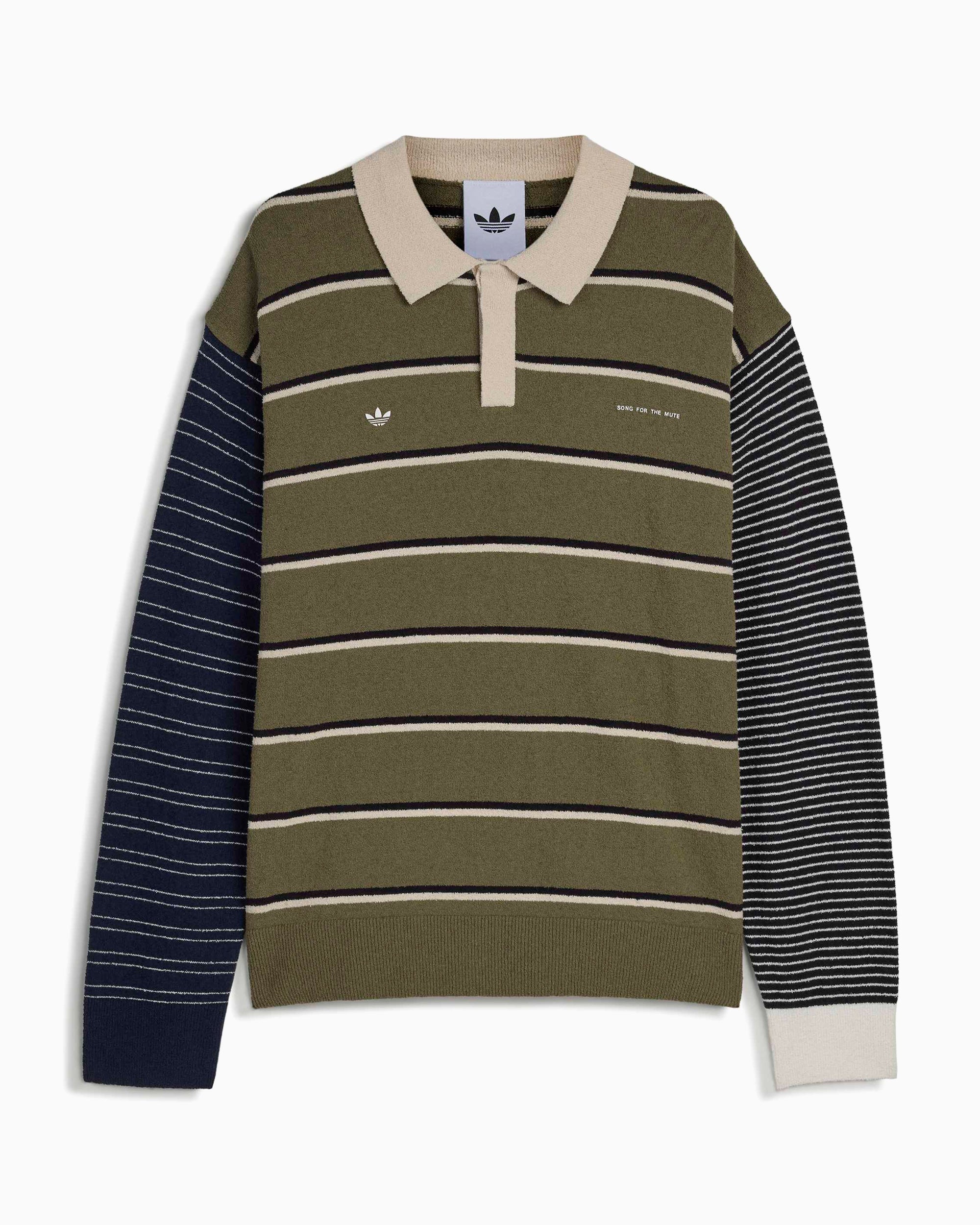 adidas Originals x Song For The Mute 007 Striped Relaxed Unisex Polo S