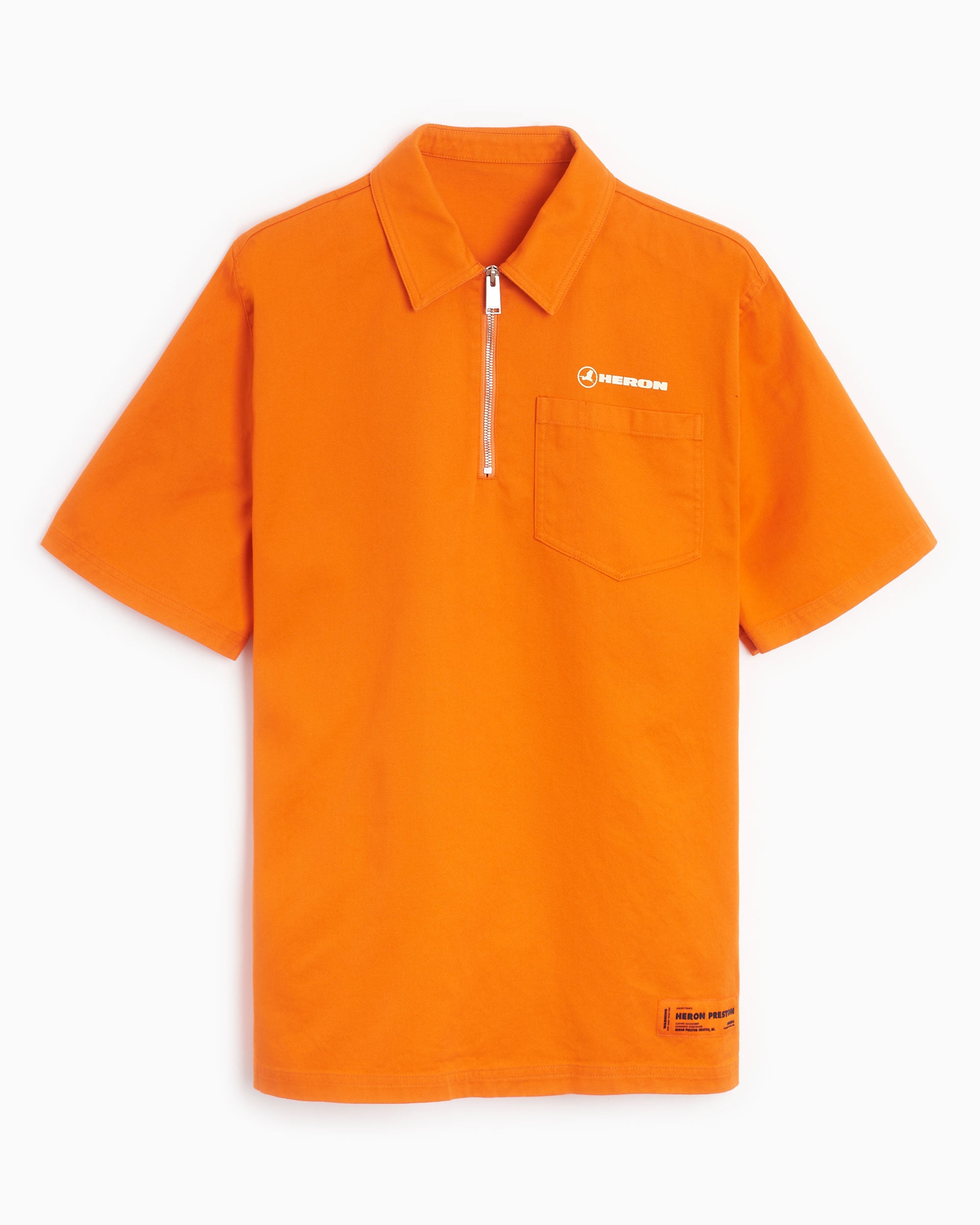 Heron Preston Men's Half Zip Short Sleeve Polo Men's Polo Shirt