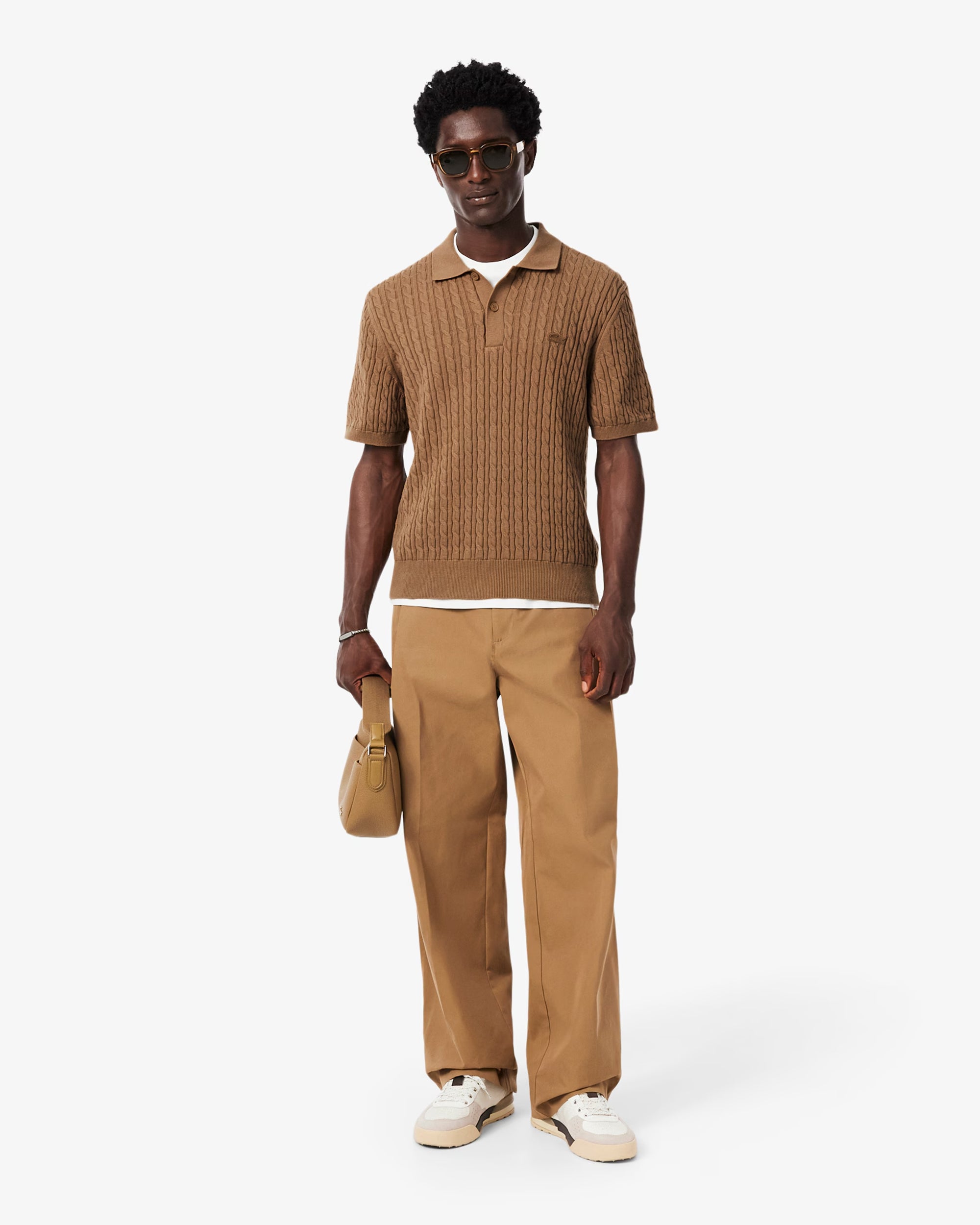 Polo shirts Lacoste Cable Knit Logo Men's Polo Shirt - AH0687-00-UQW
