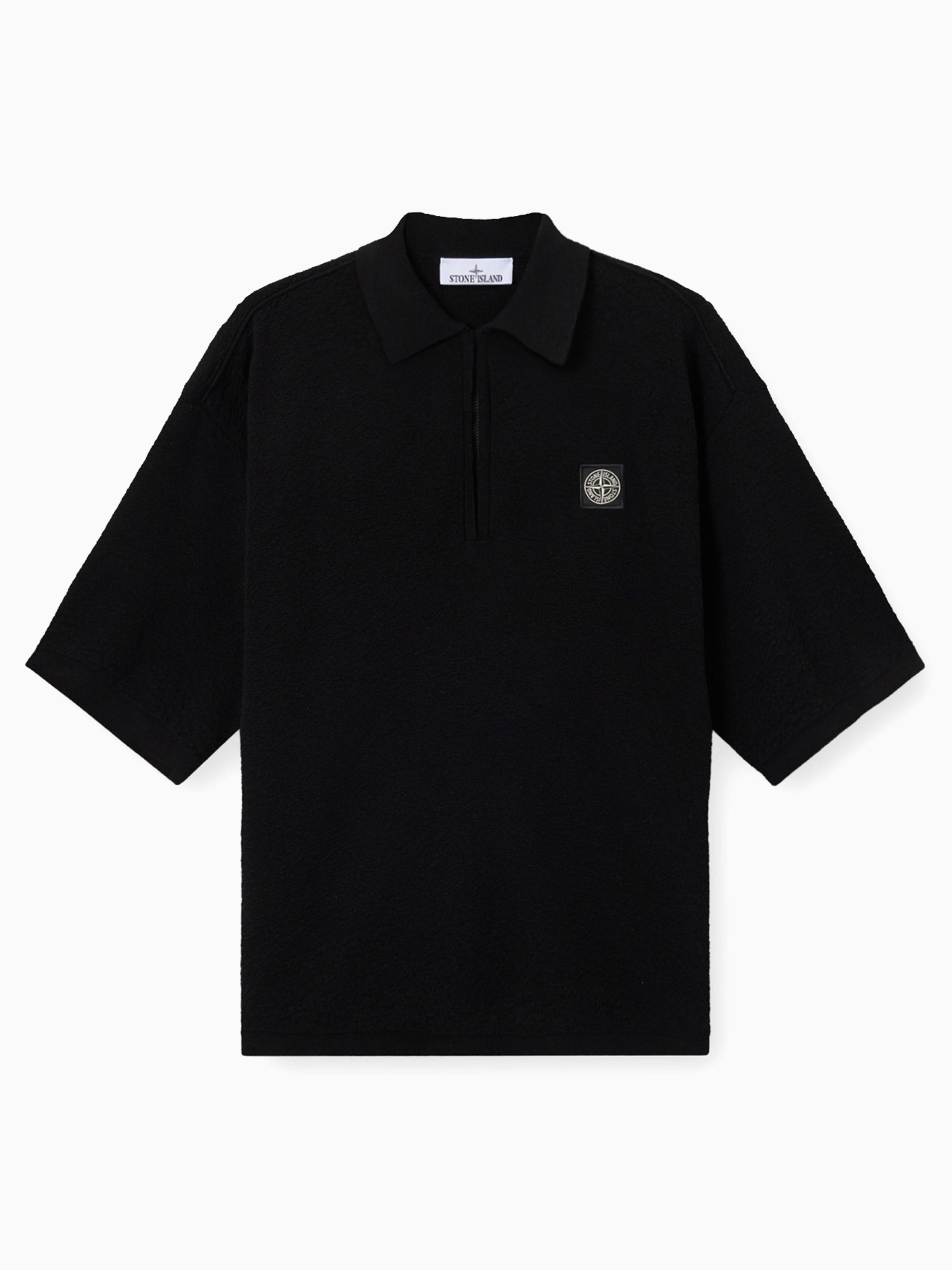 Stone Island Light Raw Half Zipper Oversize Men's Polo Shirt