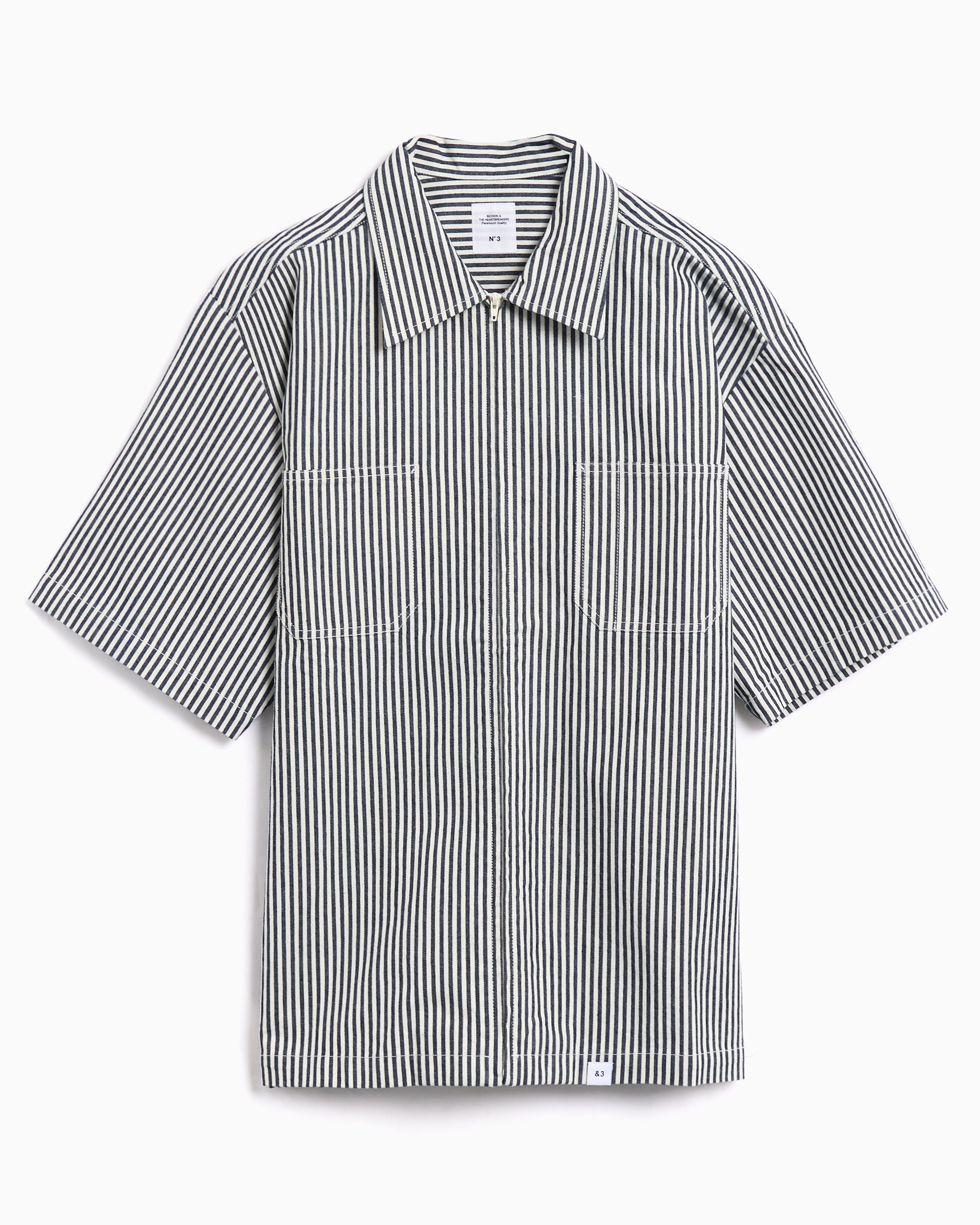 blue dress for baby girl BEDWIN Gibson Striped Short-Sleeved Straight Men's Shirt