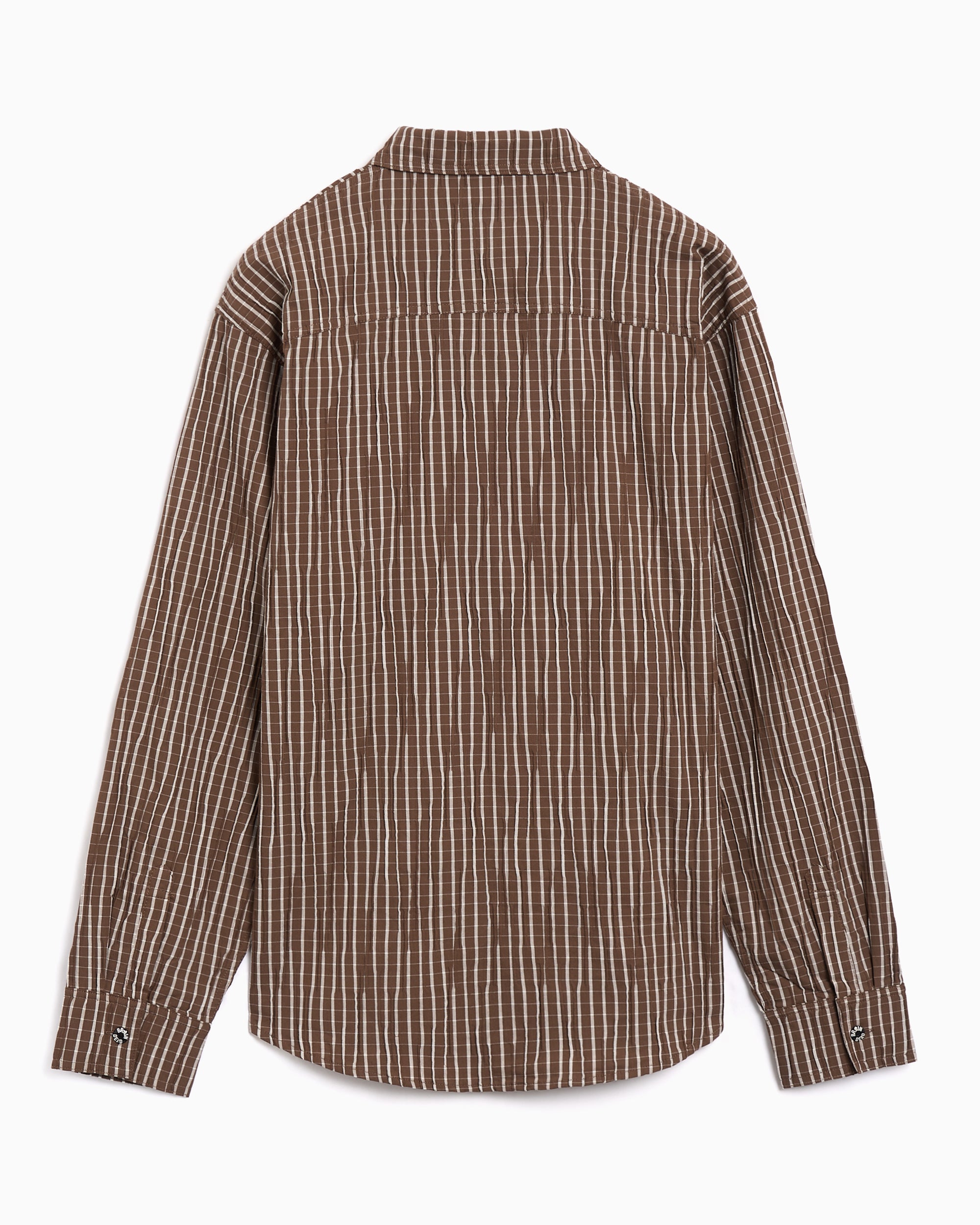 Shirts Brain Dead Organic Placket Striped Relaxed Men's Shirt - BDF25T240045-BROWN