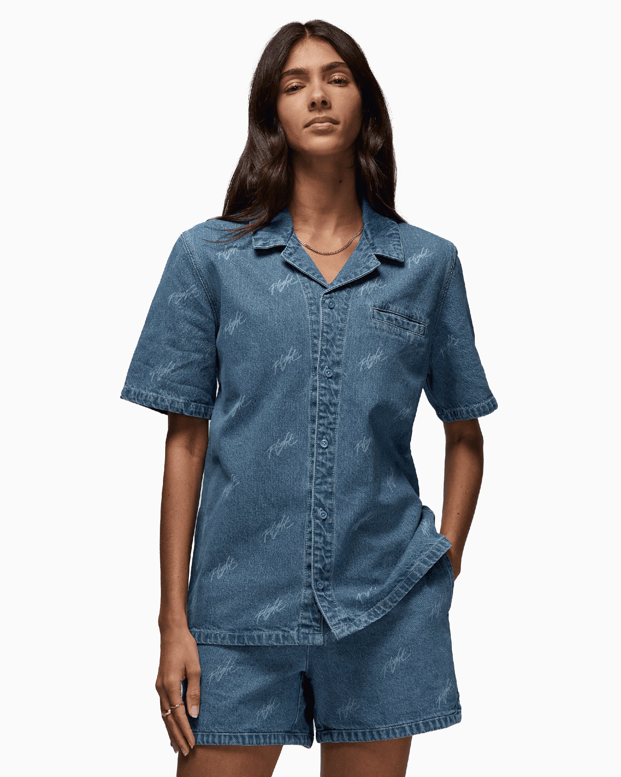 Shirts Jordan Women's Woven Short Sleeve Shirt Women's Shirt - FN5769-453