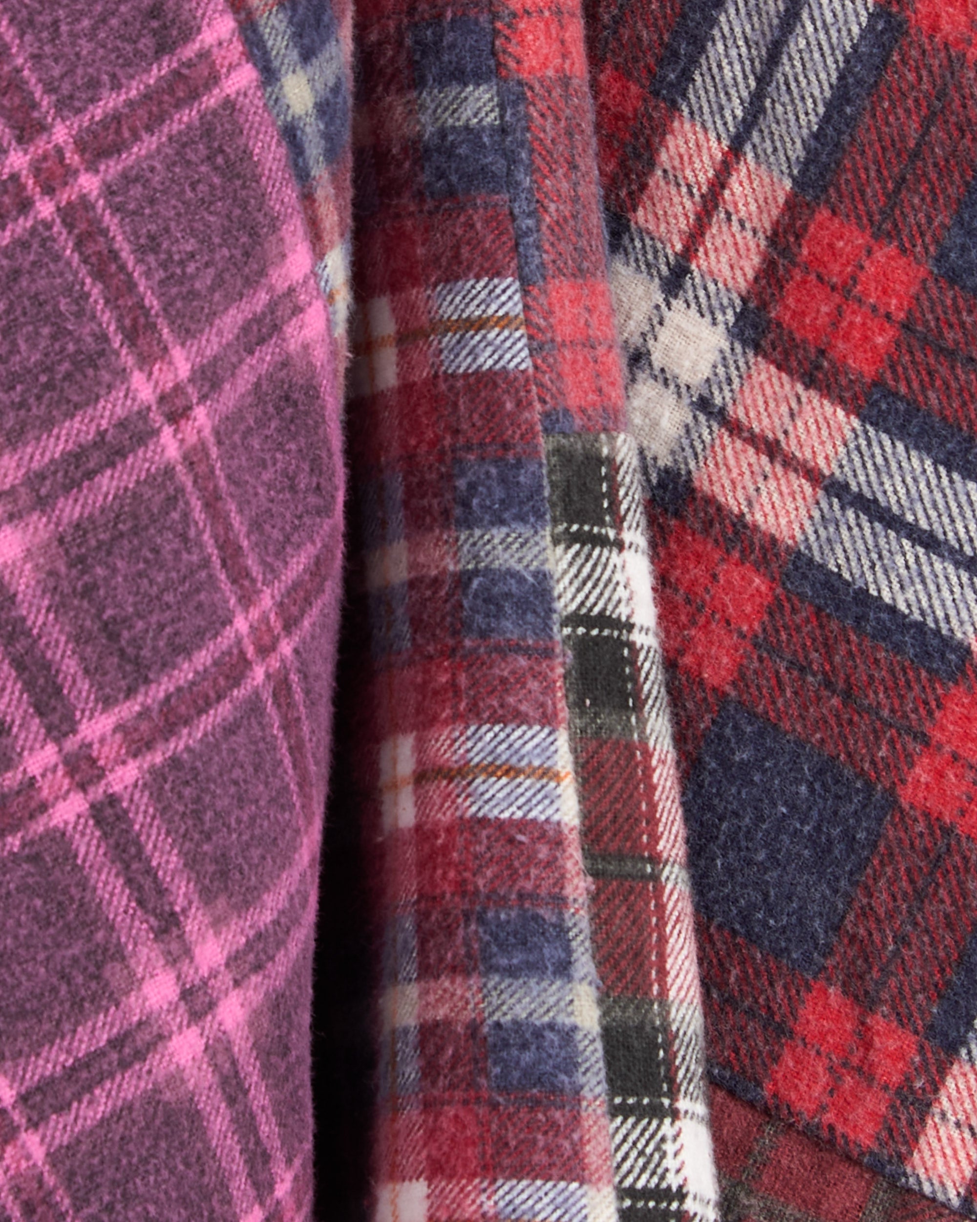 Shirts Needles 7 Cut Flannel Plaid Relaxed Men's Shirt - SX488-Assorted-L