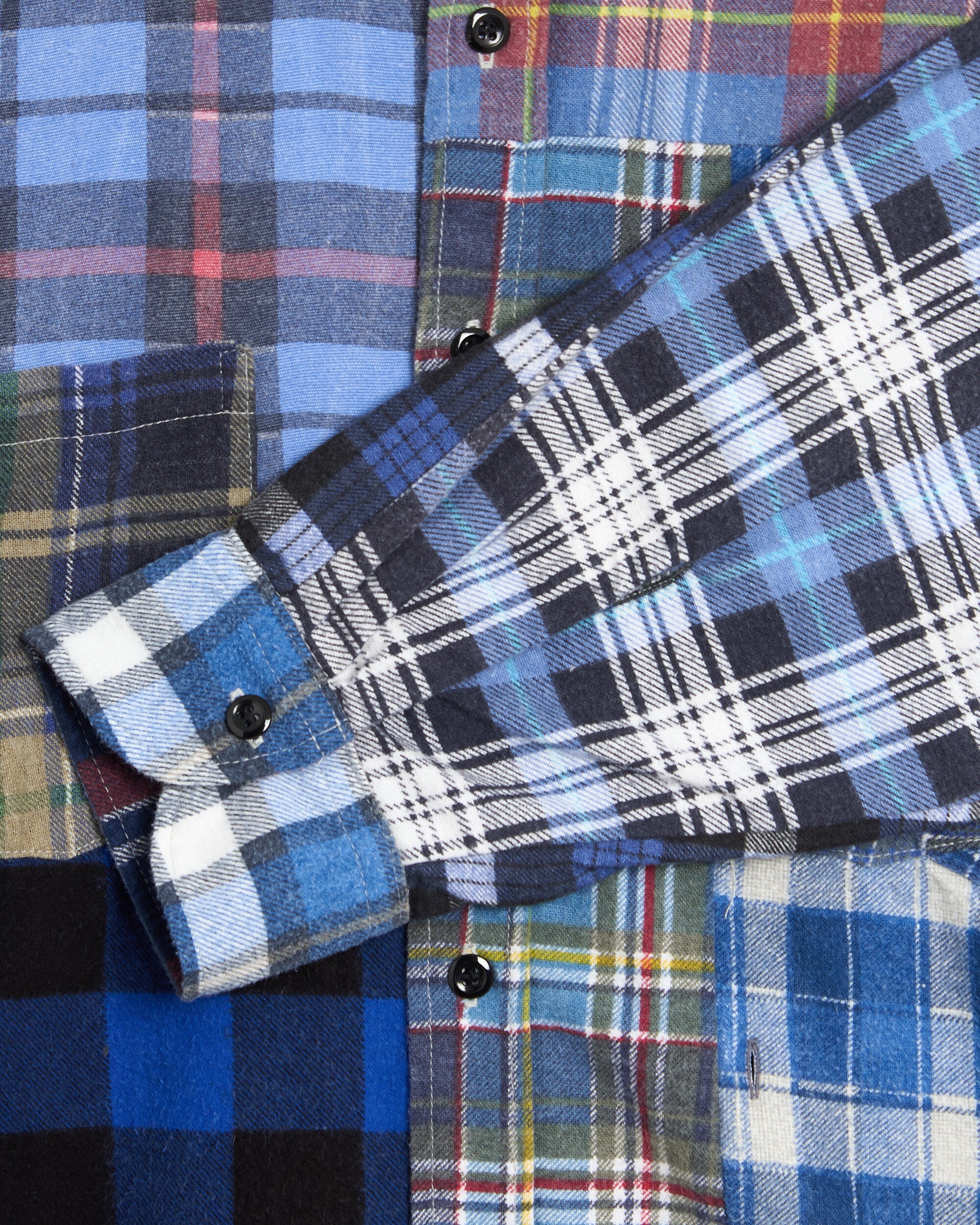 Shirts Needles 7 Cut Flannel Plaid Relaxed Unisex Shirt - SX488-Assorted-L-1