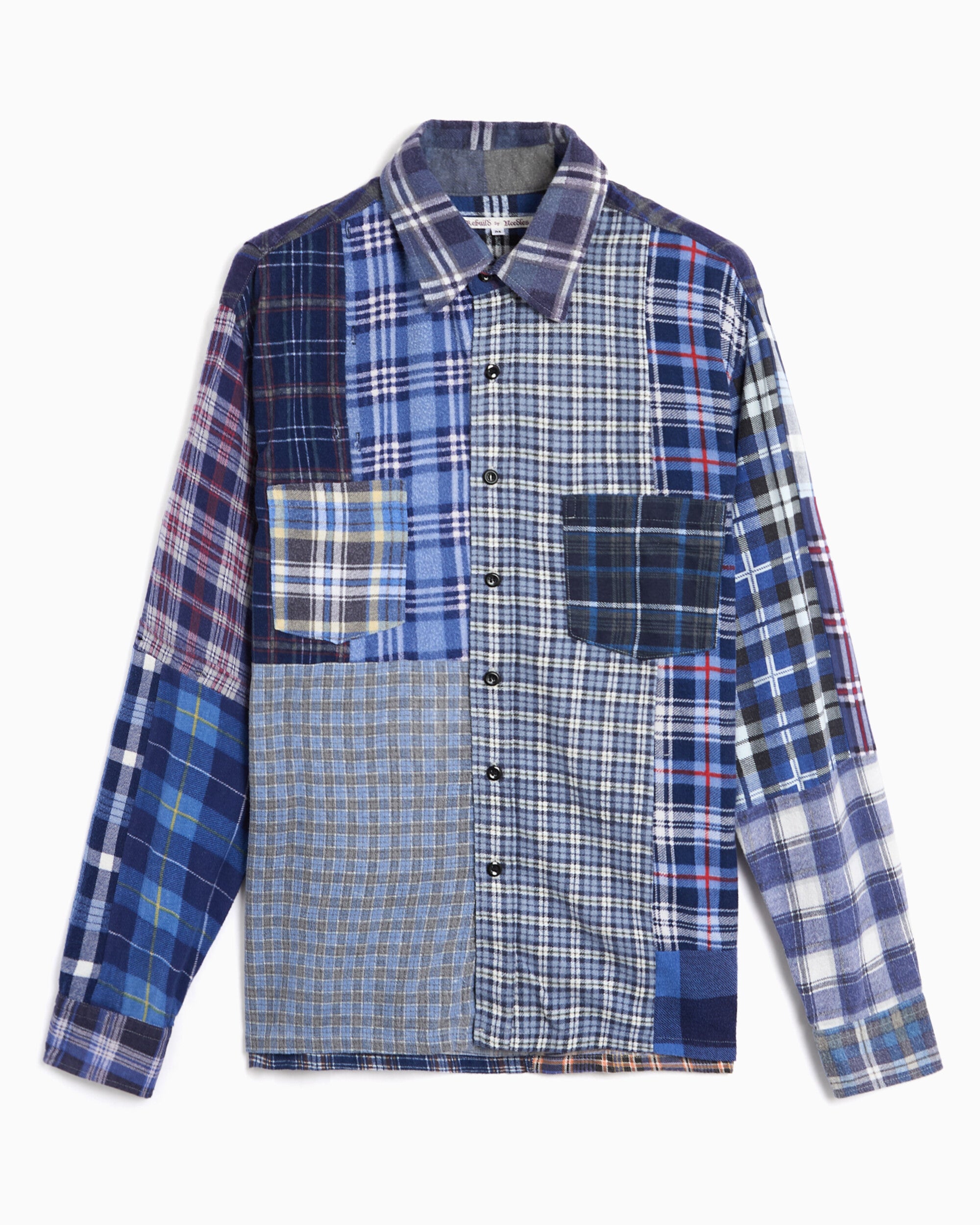 Shirts Needles 7 Cut Flannel Plaid Relaxed Unisex Shirt - SX488-Assorted-M-1