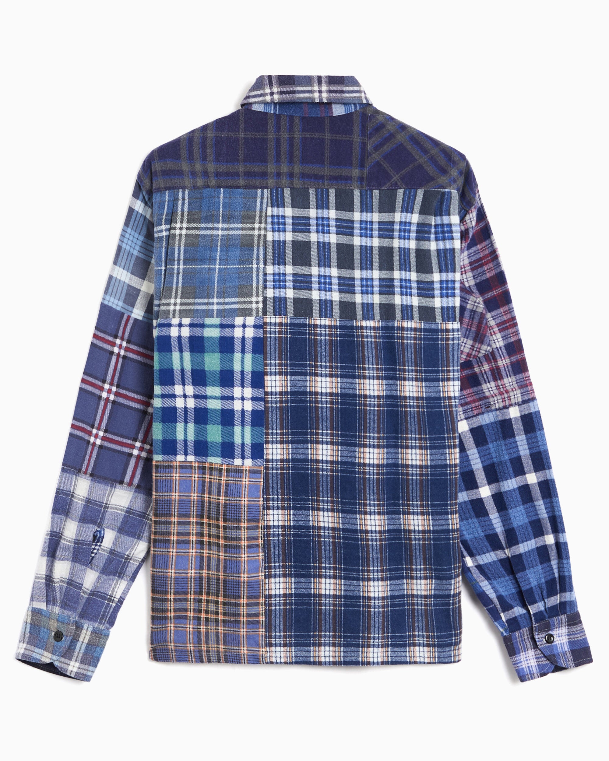 Shirts Needles 7 Cut Flannel Plaid Relaxed Unisex Shirt - SX488-Assorted-M-1