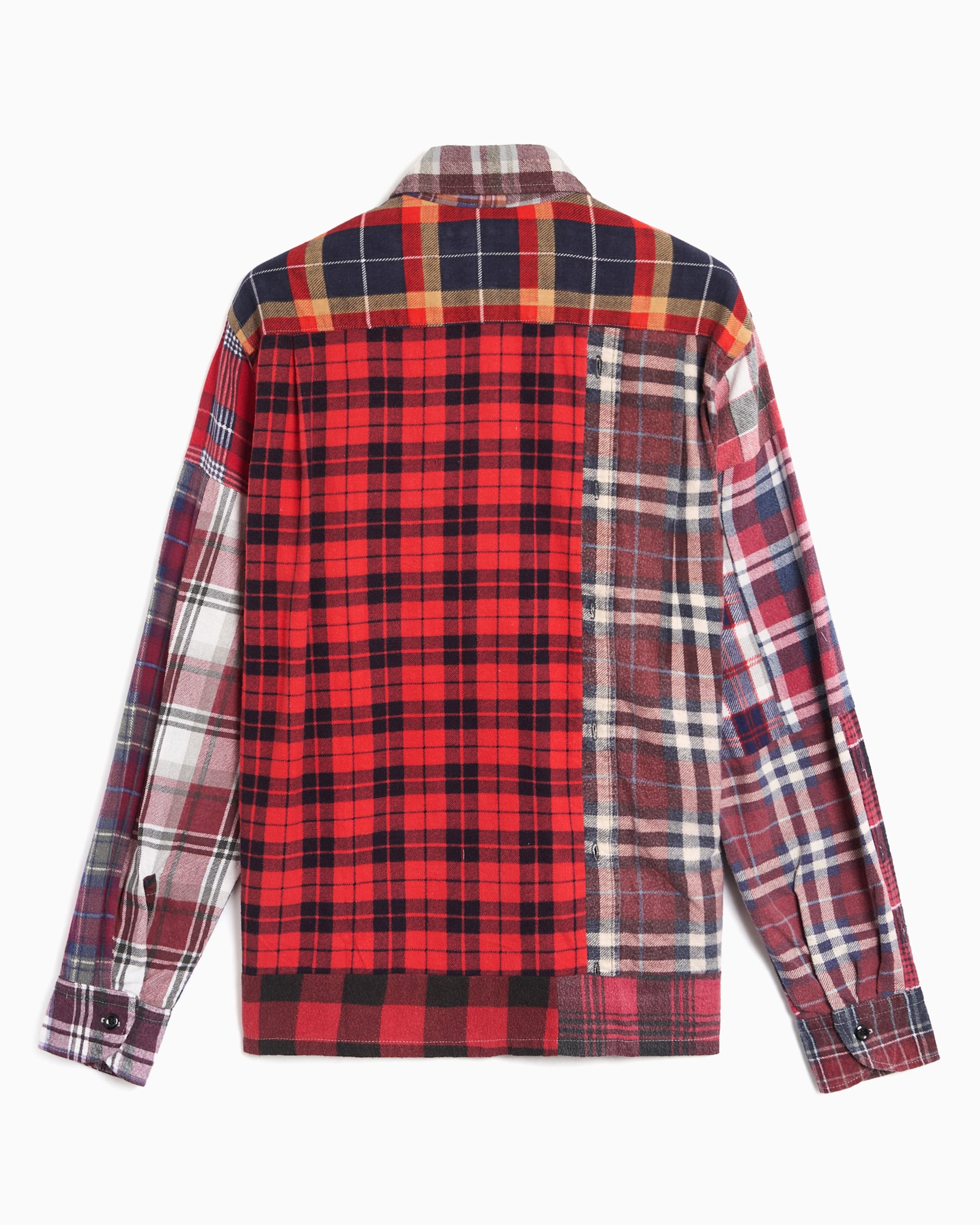 Shirts Needles 7 Cut Flannel Plaid Relaxed Unisex Shirt - SX488-Assorted-S