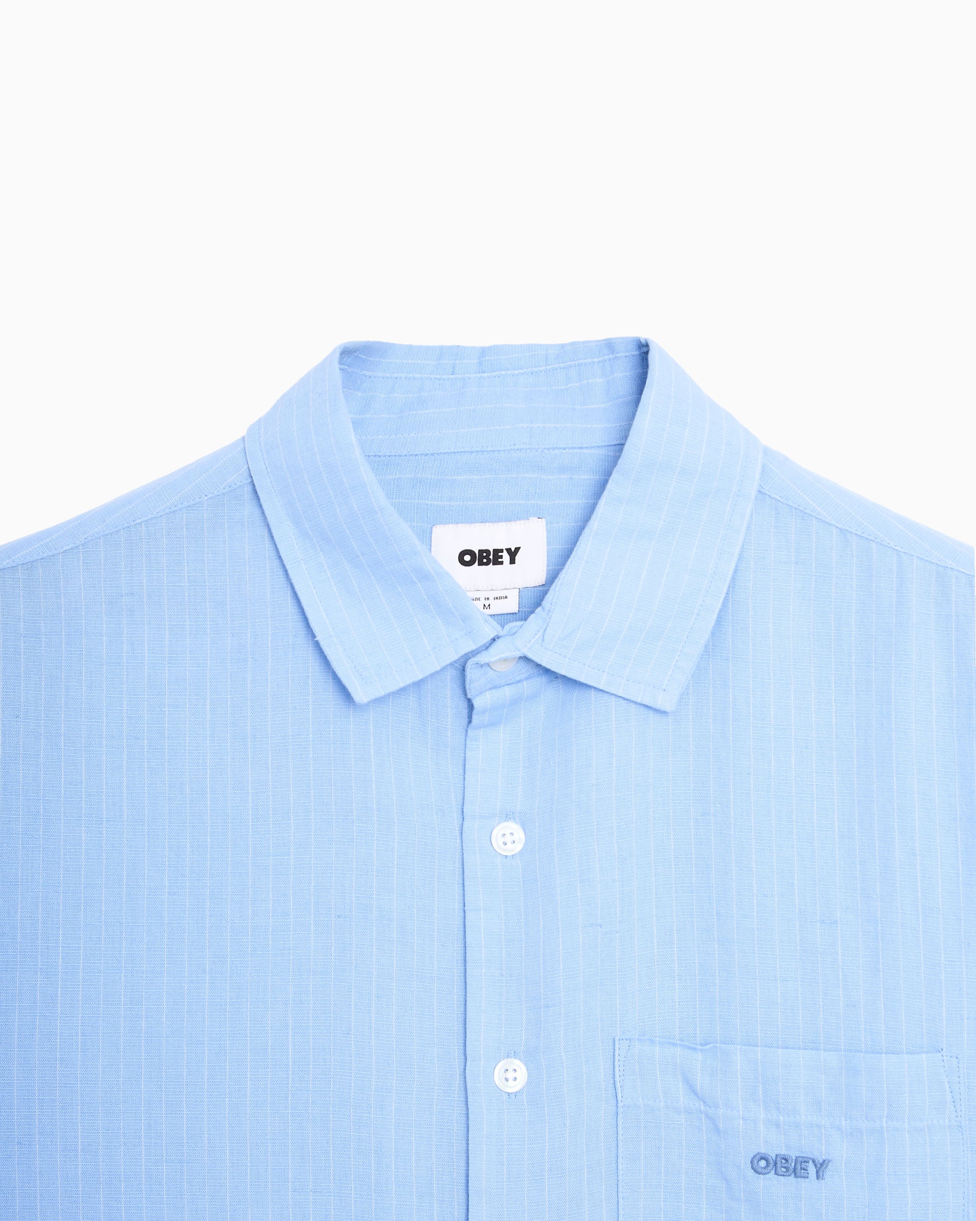 Shirts OBEY Clothing Barry Striped Short-Sleeved Relaxed Men's Shirt - 181210470-SKY