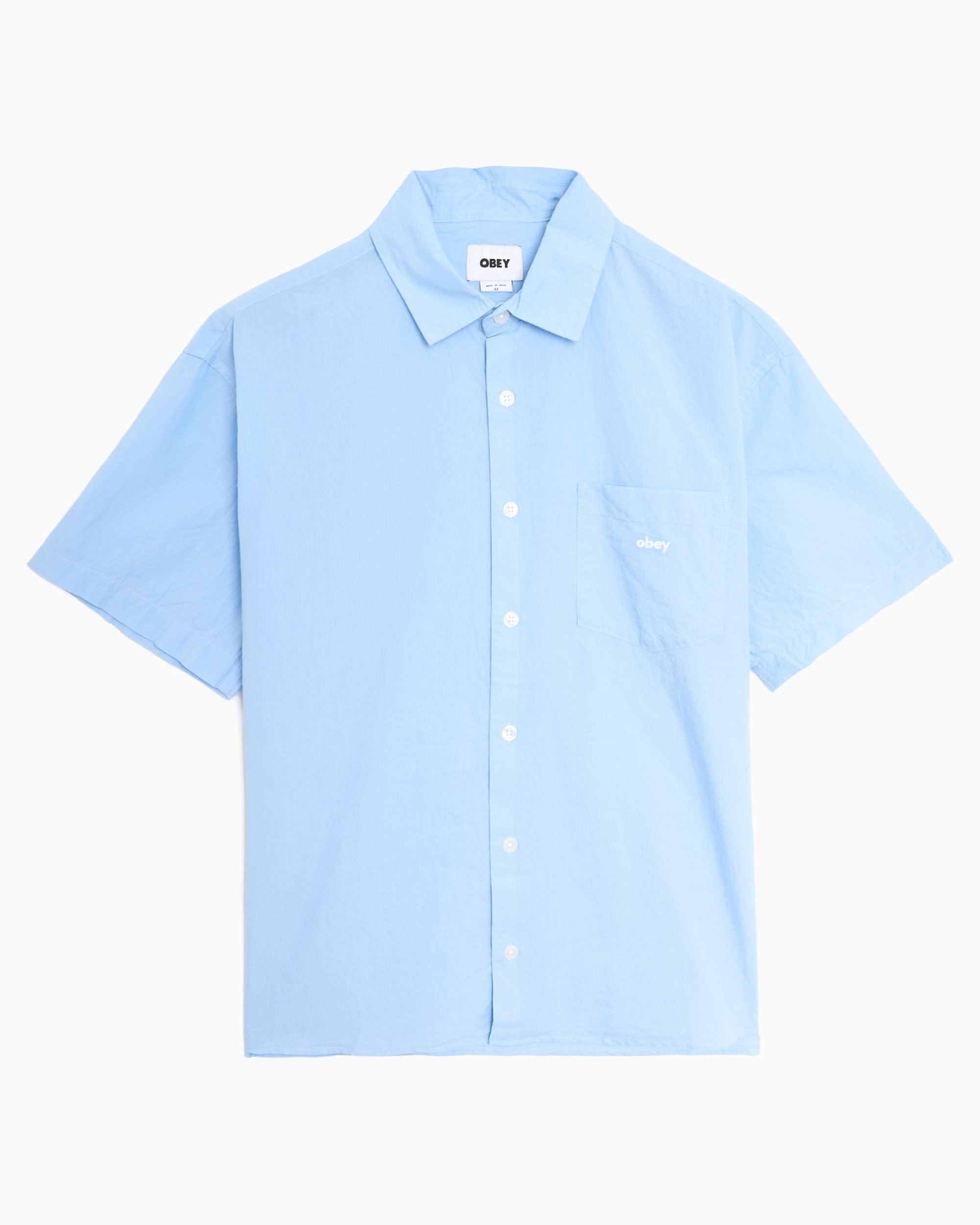 Shirts OBEY Clothing Bigwig Jamie Striped Short-Sleeved Relaxed Men's Shirt - 181210456-SKY