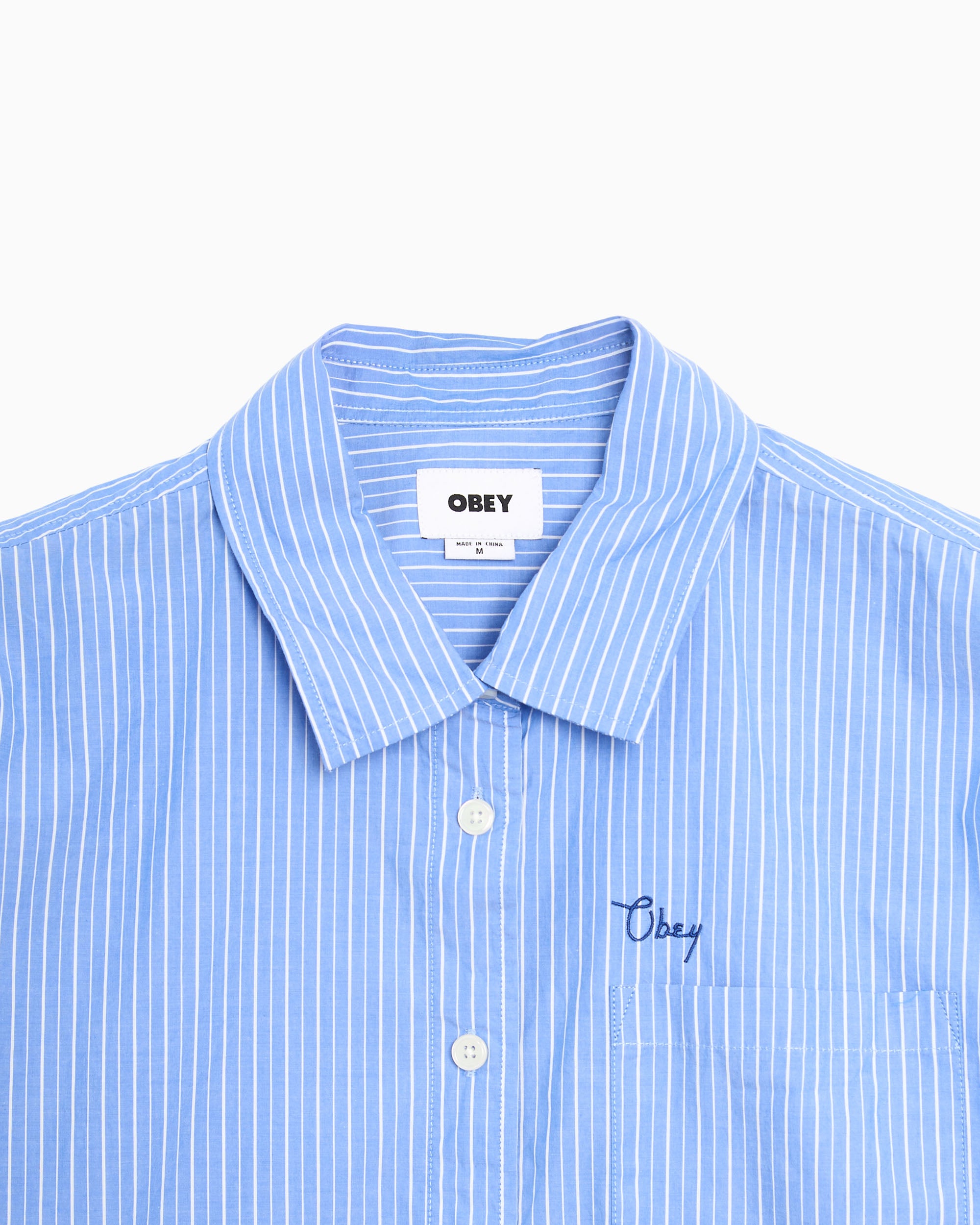 Shirts OBEY Clothing Leisure Striped Boxy Women's Shirt - 281200145-BMU