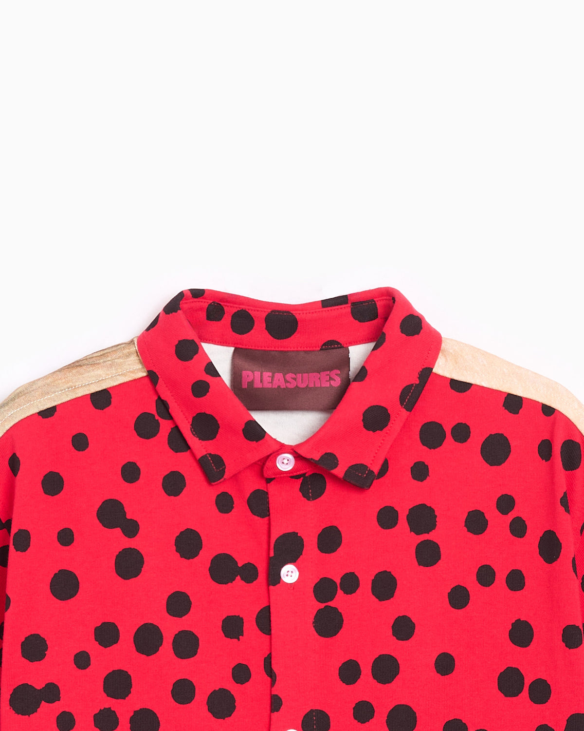 Shirts Pleasures Bug Eye Graphic Short-Sleeved Relaxed Men's Shirt - P26F020-RED