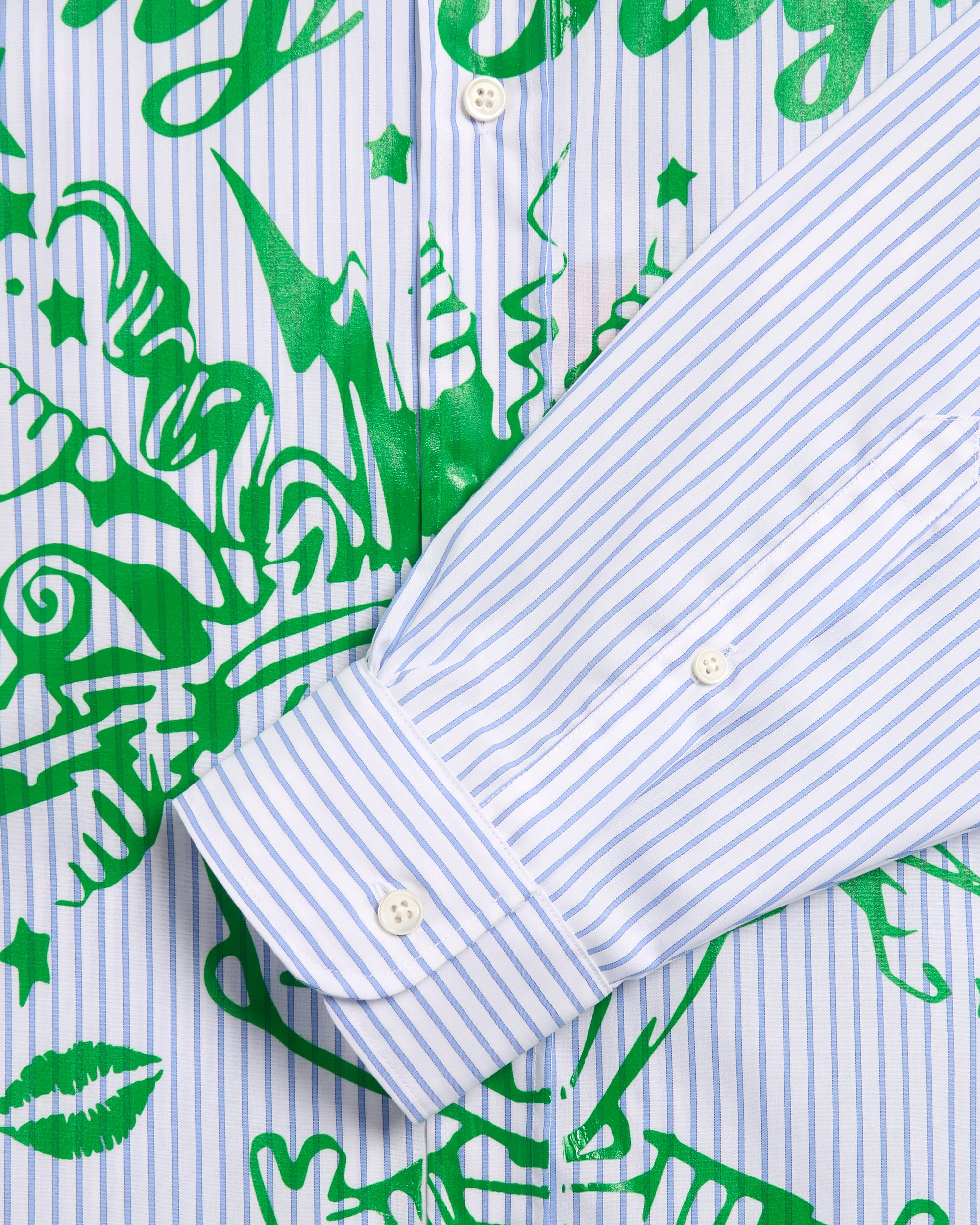 Shirts Sky High Farm Workwear Mindblown Unisex Print Button Down Shirt Unisex Shirt - SHF06B006-3