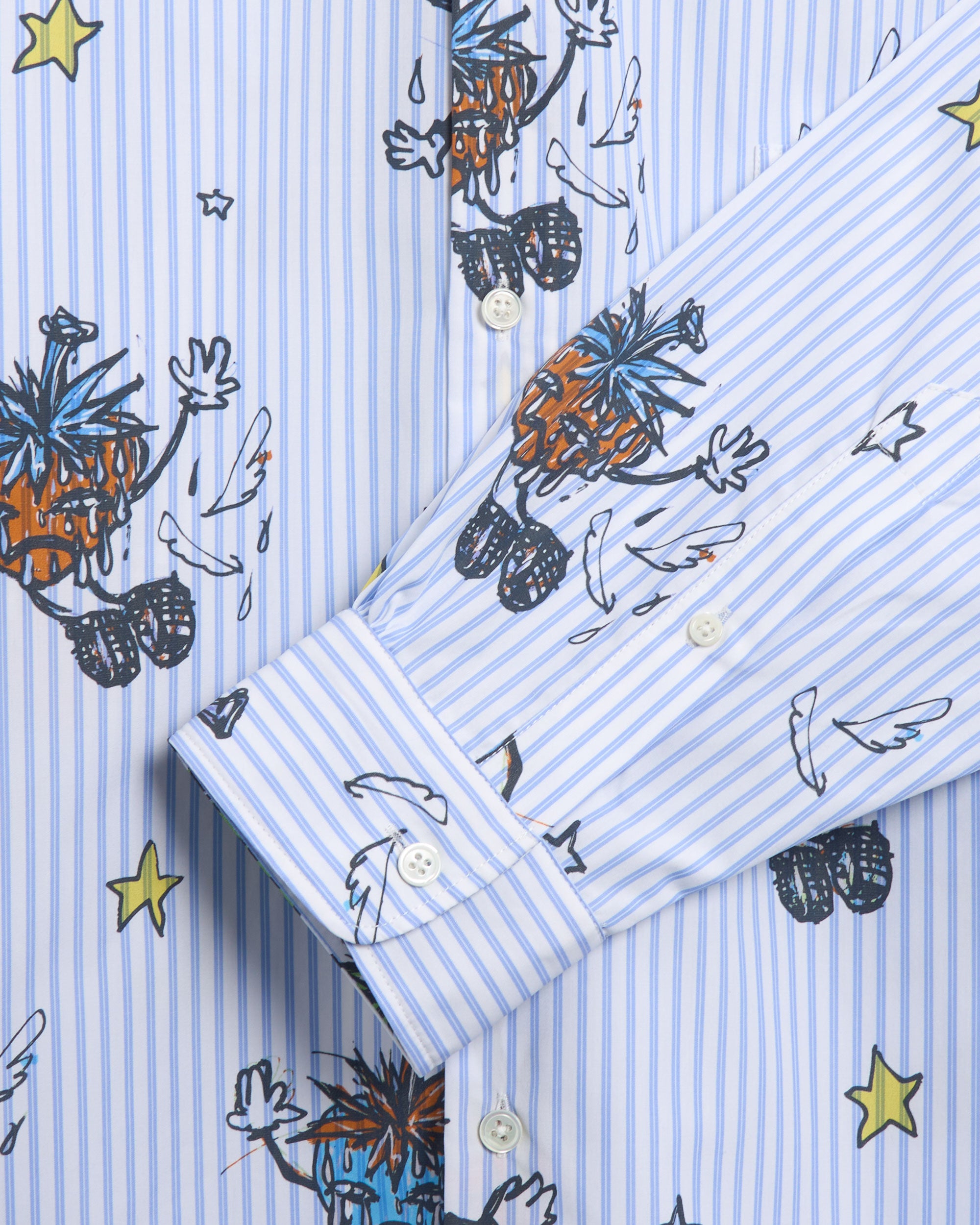 Shirts Sky High Farm Workwear Strawbabies Unisex Button Down Shirt Relaxed Unisex Shirt - SHF07B012-1