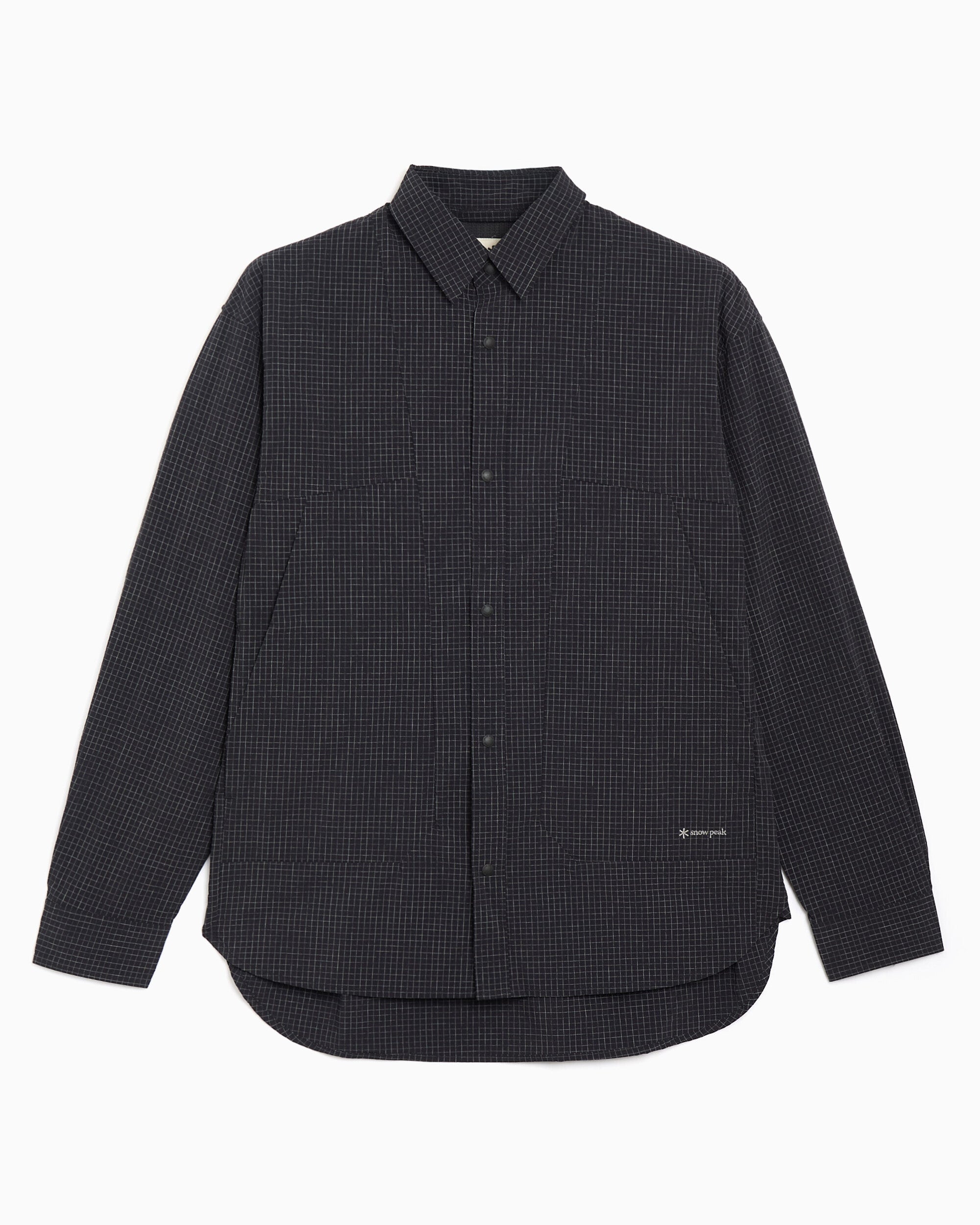 Shirts Snow Peak Kasuri Ripstop Plaid Relaxed Men's Shirt - 100261SH04-019