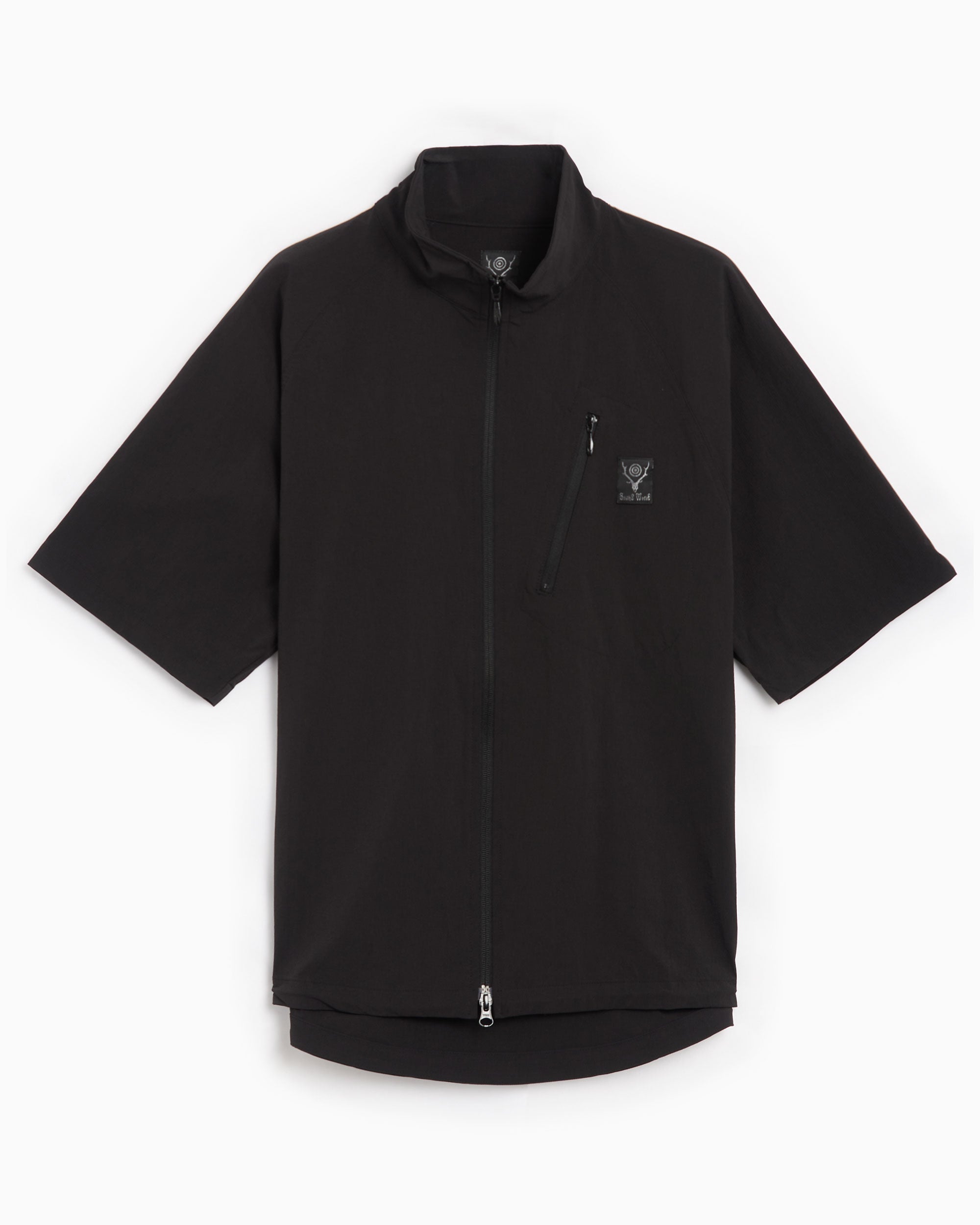 South2 West8 Men's Zipped Trail Short Sleeve Shirt Men's Shirt