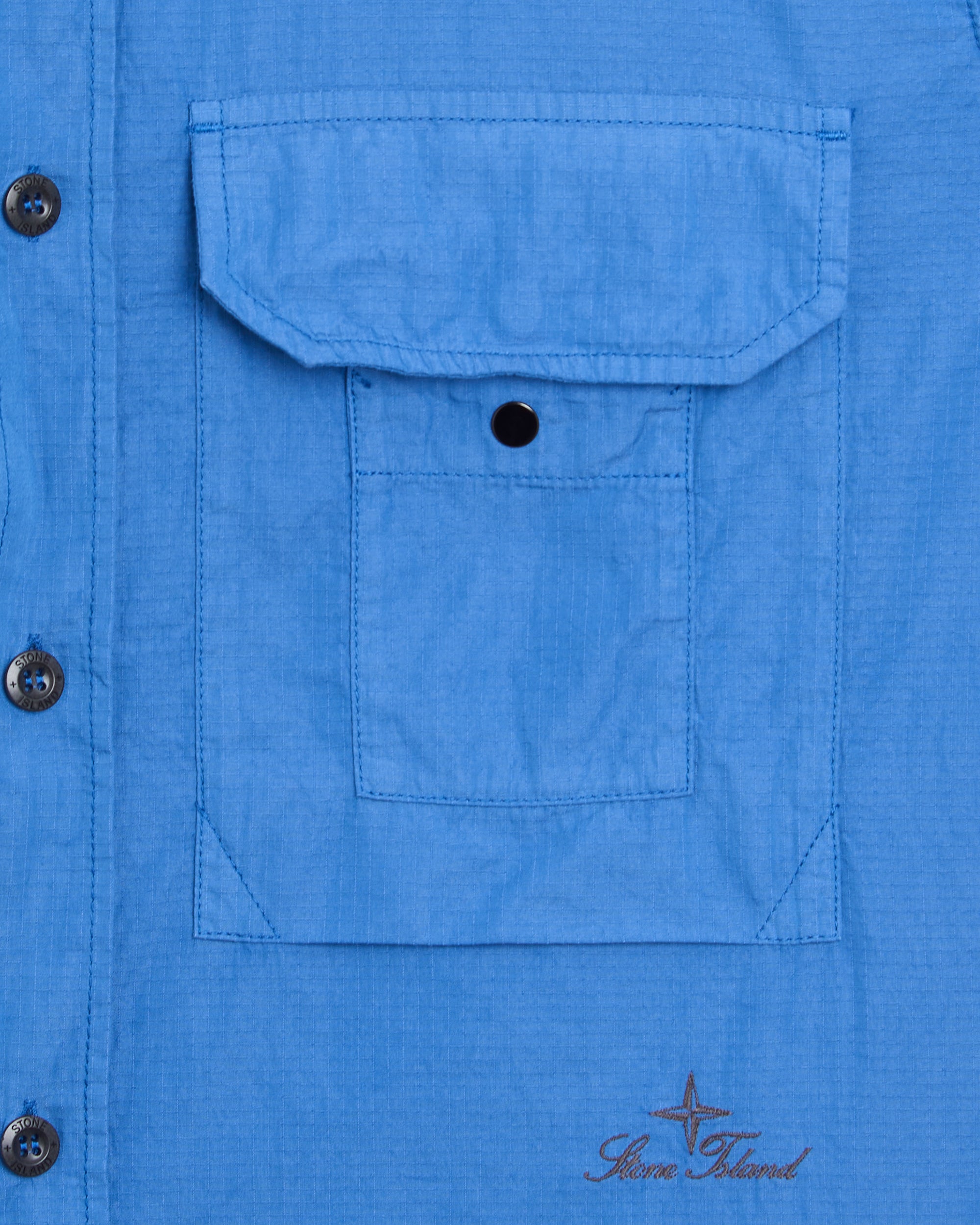 Shirts Stone Island Ripstop Embroidered Relaxed Men's Shirt - L1S151100028-V0022