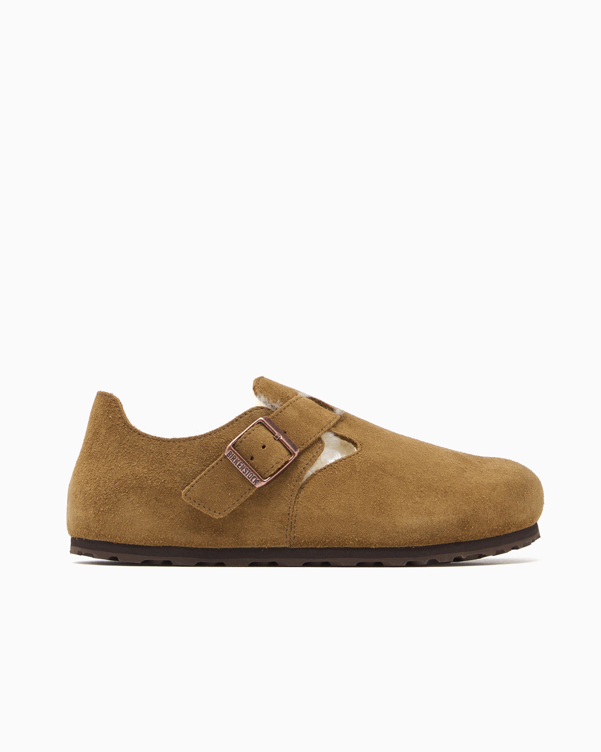 Shoes BIRKENSTOCK London Shearling Suede Leather Narrow Women's Shoes - 1014963