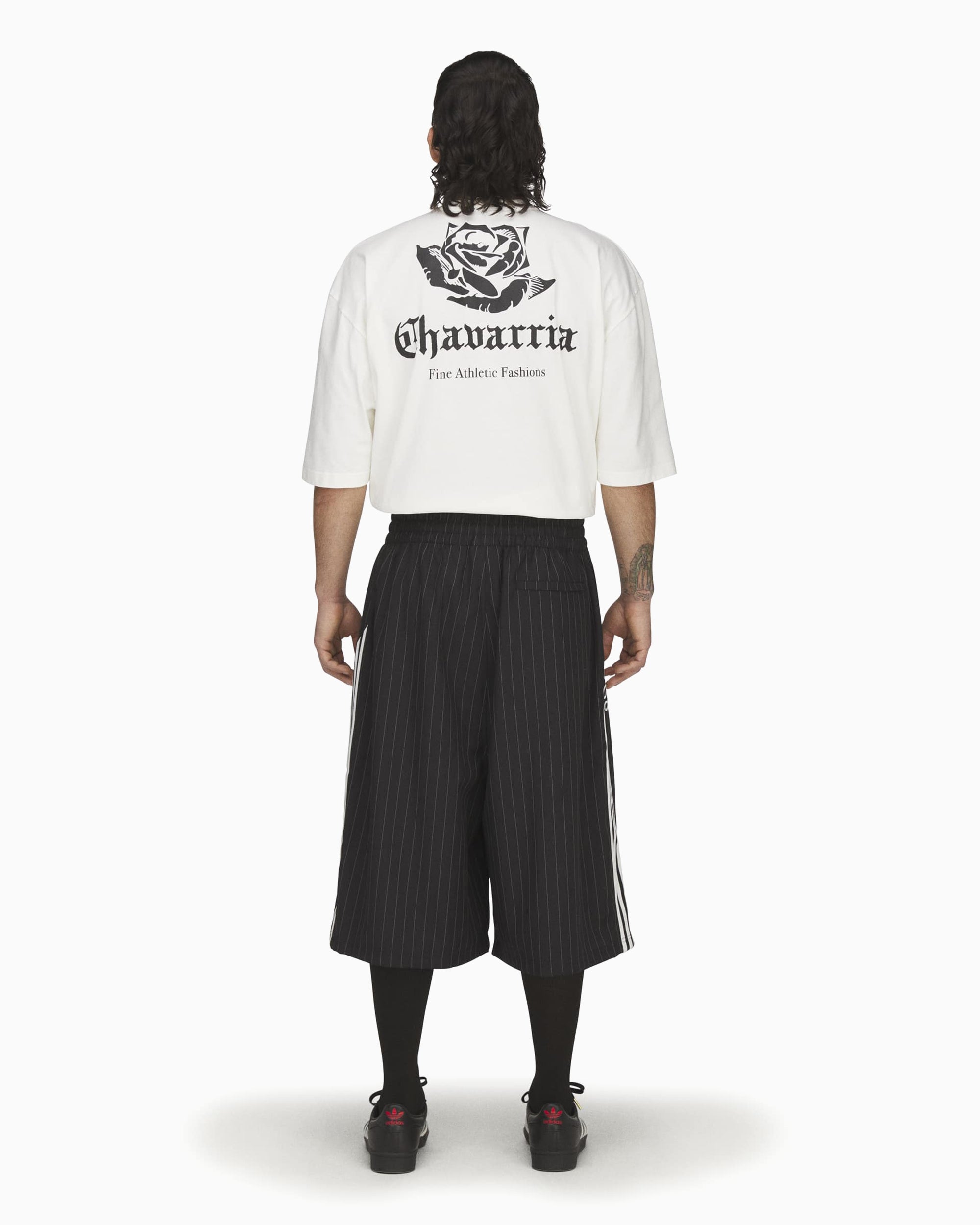 Shorts adidas Originals x Willy Chavarria Pinstripe Oversize Men's Shorts - KV2247