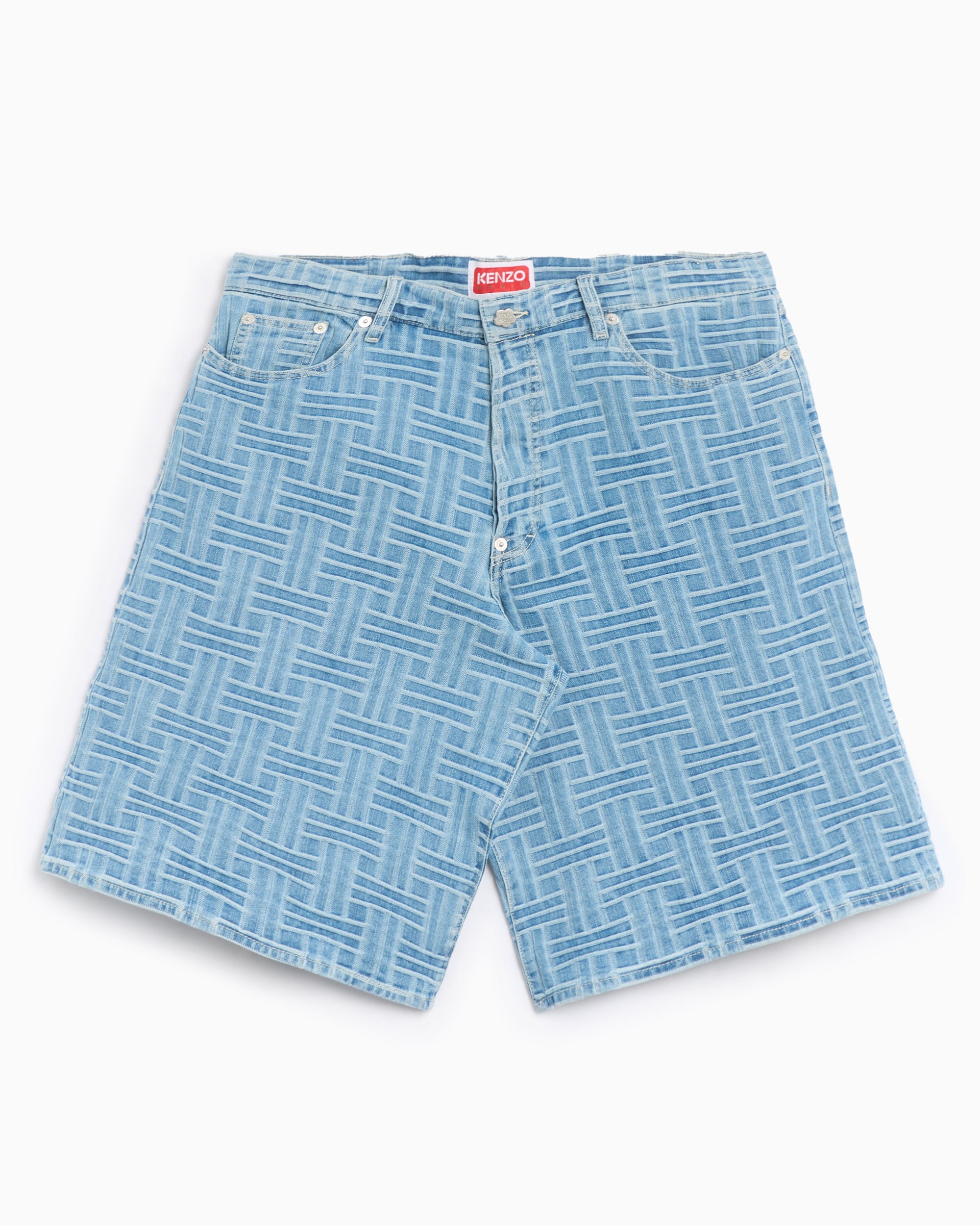 Shorts Kenzo Weave Men's Straight Shorts Straight Men's Shorts - FF55DS3396J4-DB