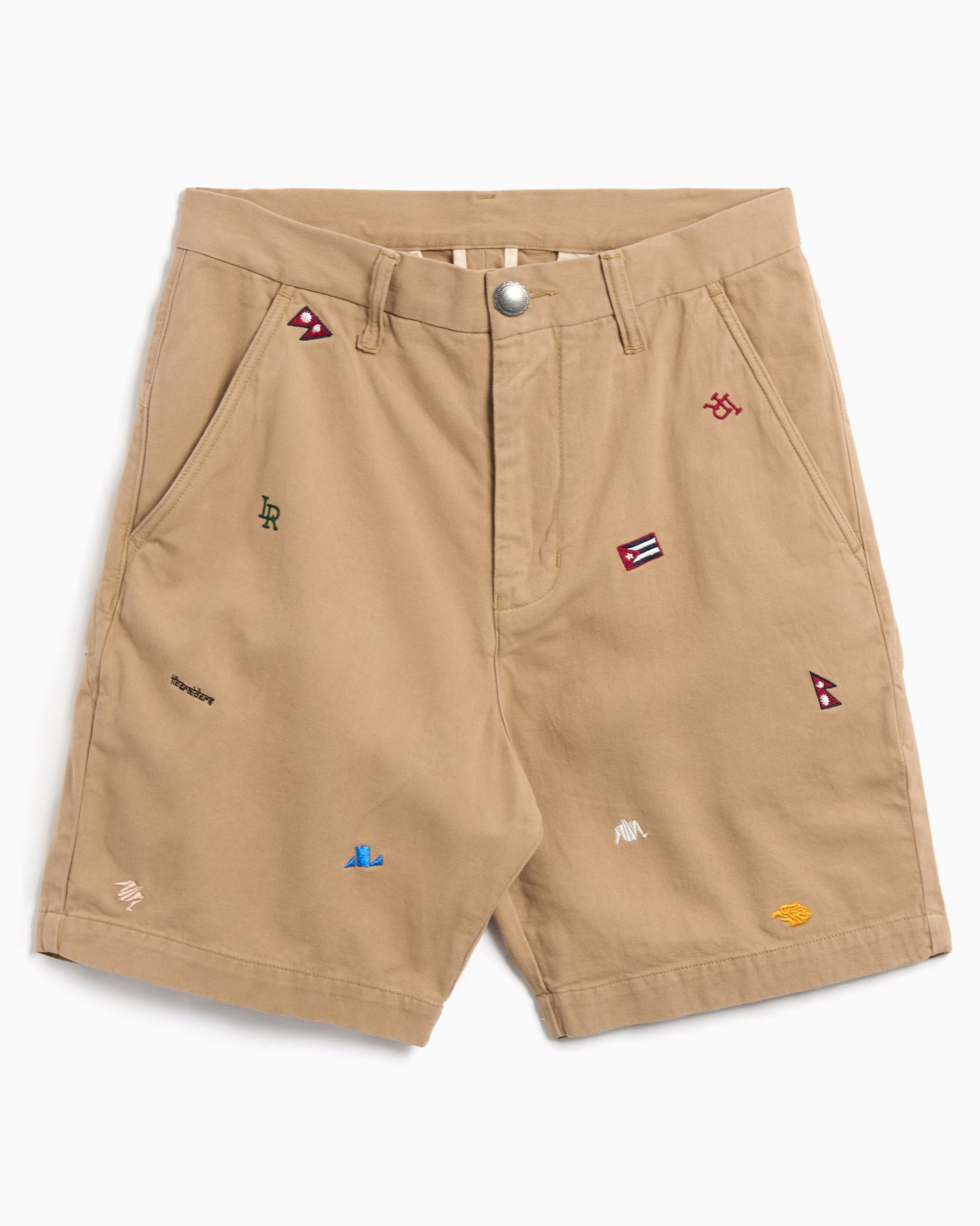 Liberaiders LR NYLON UTILITY SHORTS ベージュ Liberaiders® Liberaiders® Lr Men's Embroidery Shorts Men's Shorts