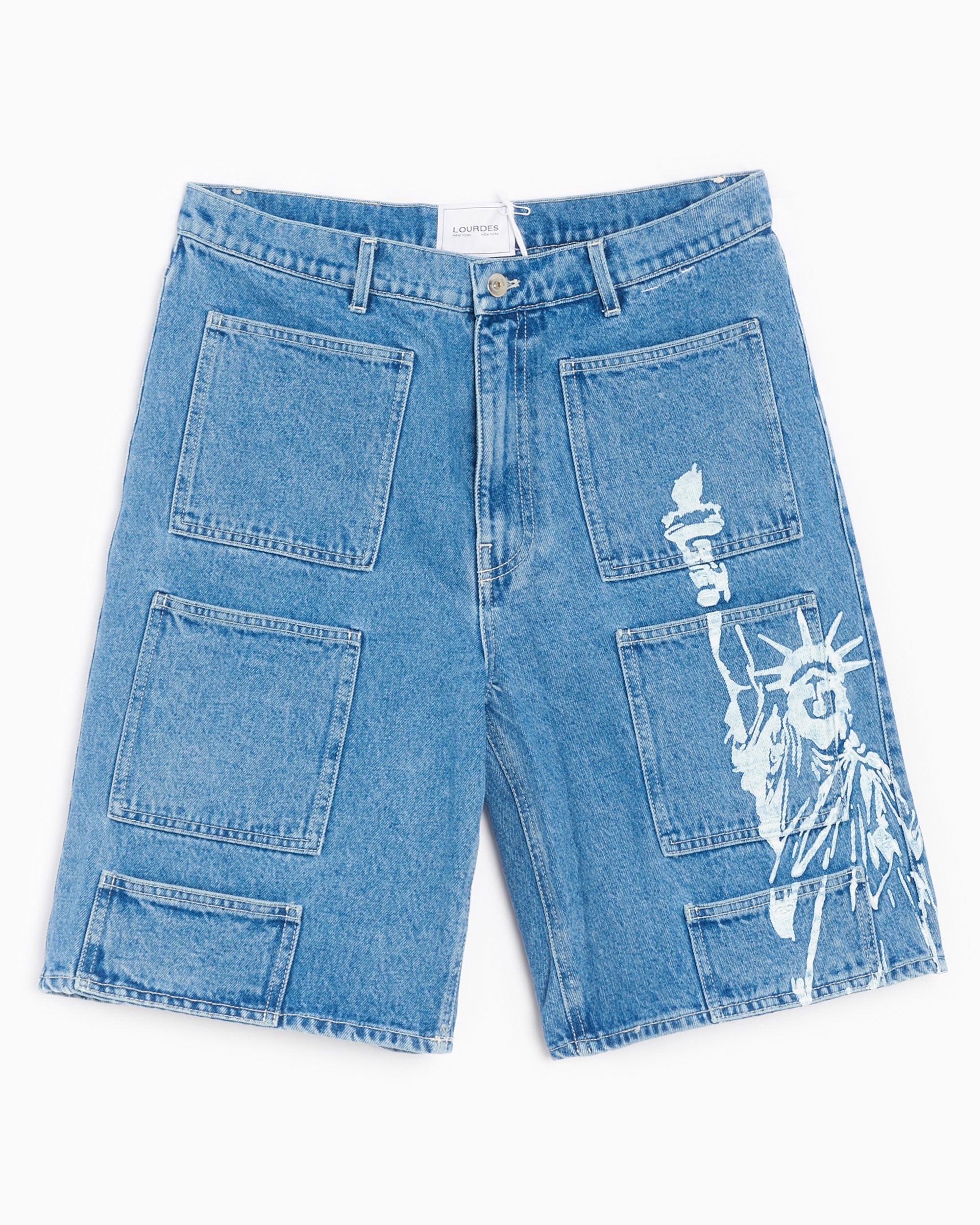Shorts Lourdes New York Unisex Denim Cargo Shorts Unisex Shorts - LO2SMT01AP-TE427.416
