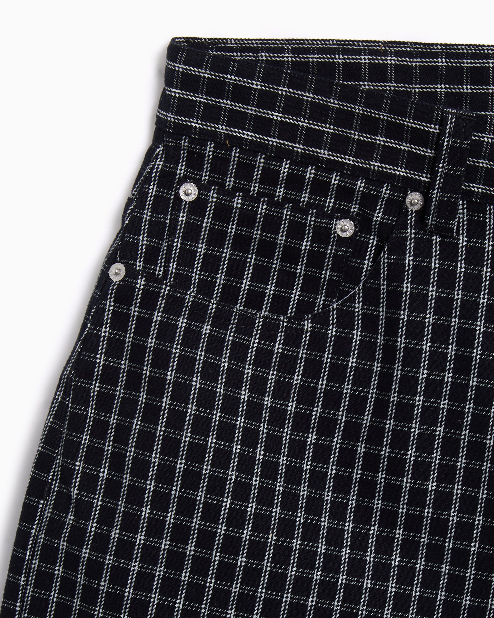Shorts OBEY Clothing Plaid Denim Relaxed Men's Shorts - 172100095-BKM