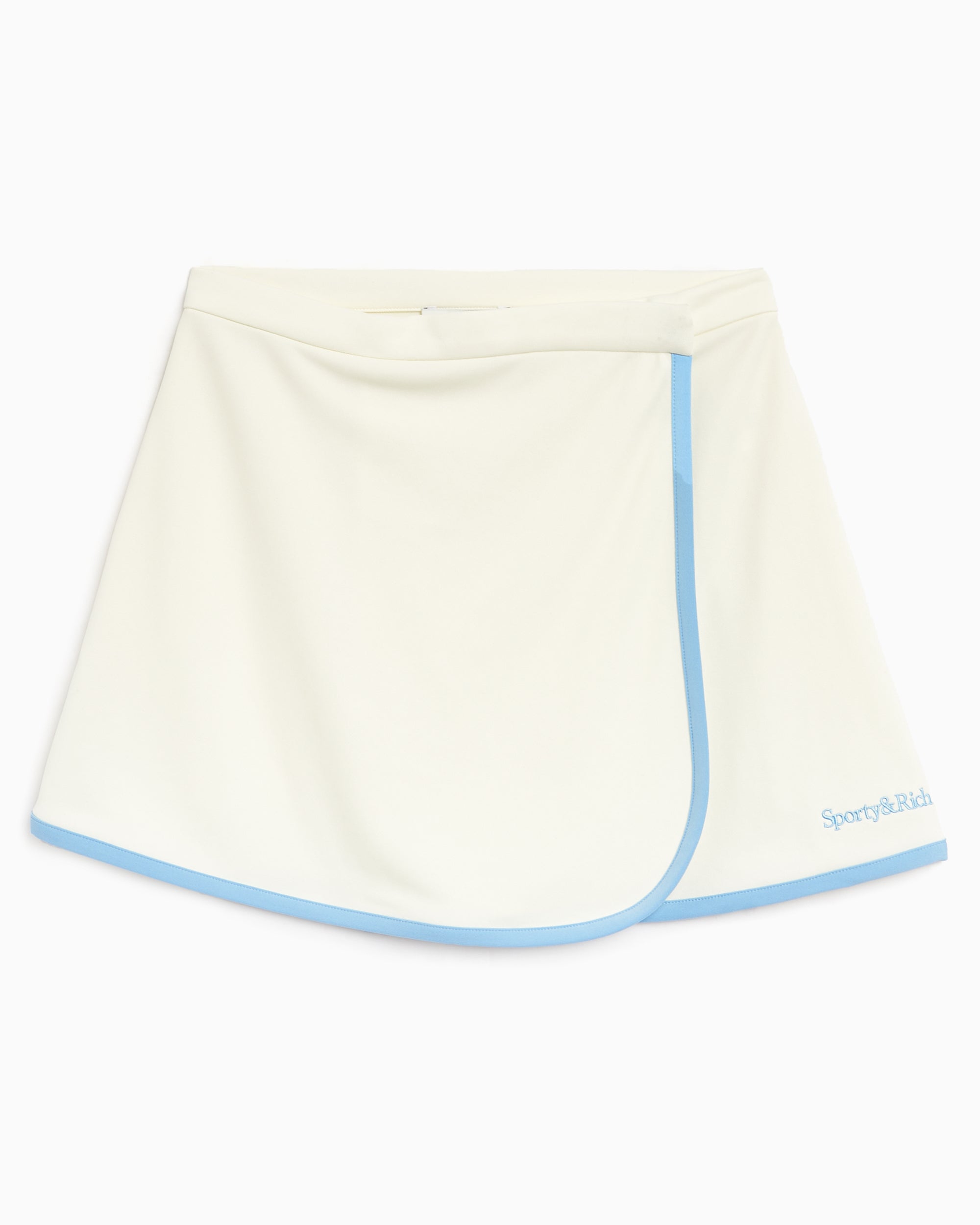 Sporty & Rich Serif Logo Embroidered Wrap Women's Skirt Crop Women's S