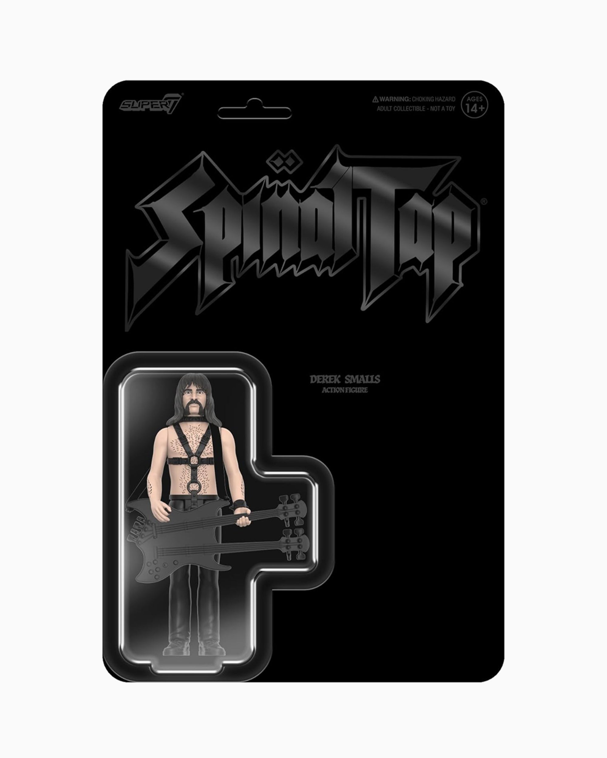 Super7 ReAction Figures Derek Smalls (None More Black) Spinal Tap - S7RFSTDS