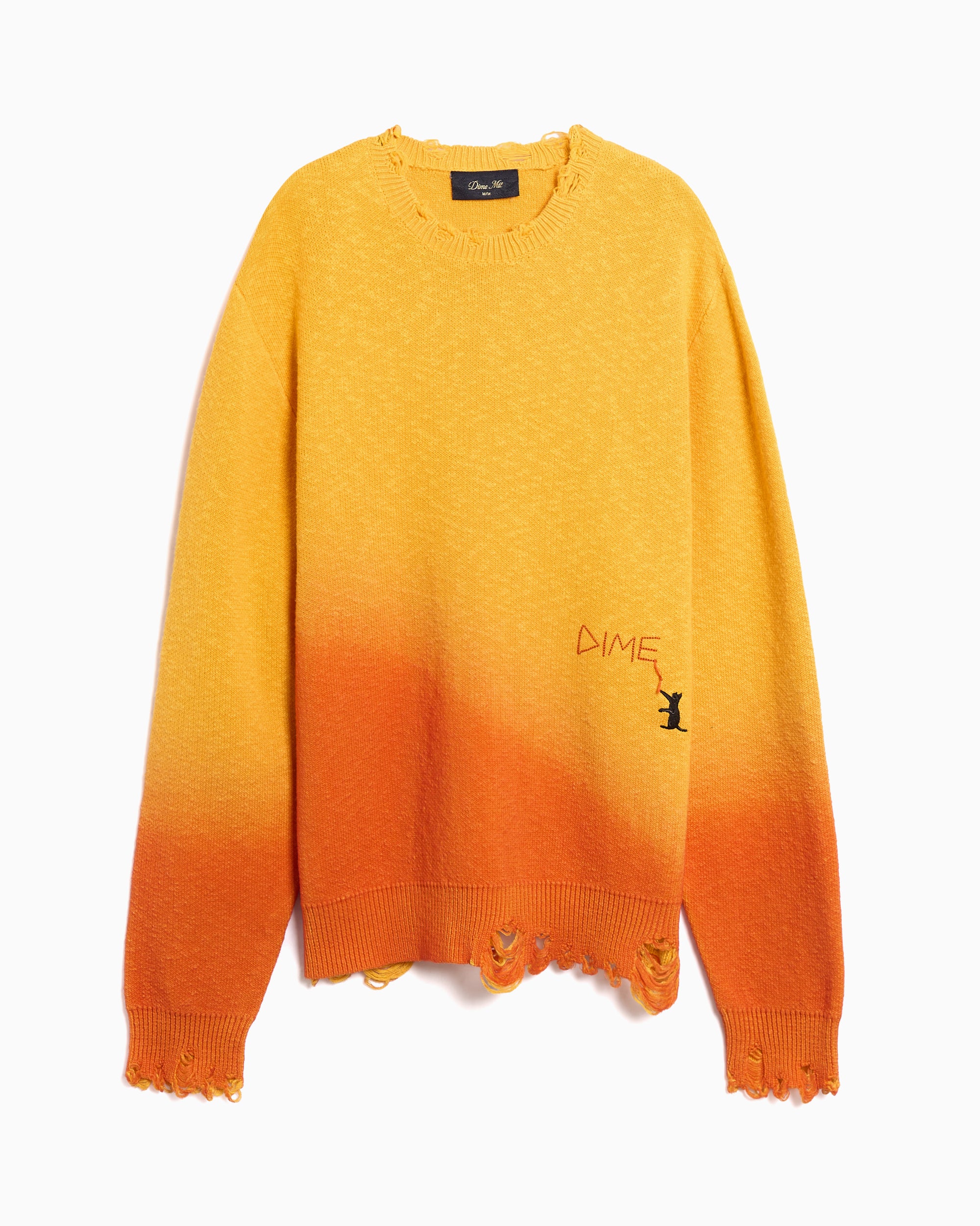 Sweaters Dime MTL Cat Knit Relaxed Men's Sweater - DIMESP2510SUN