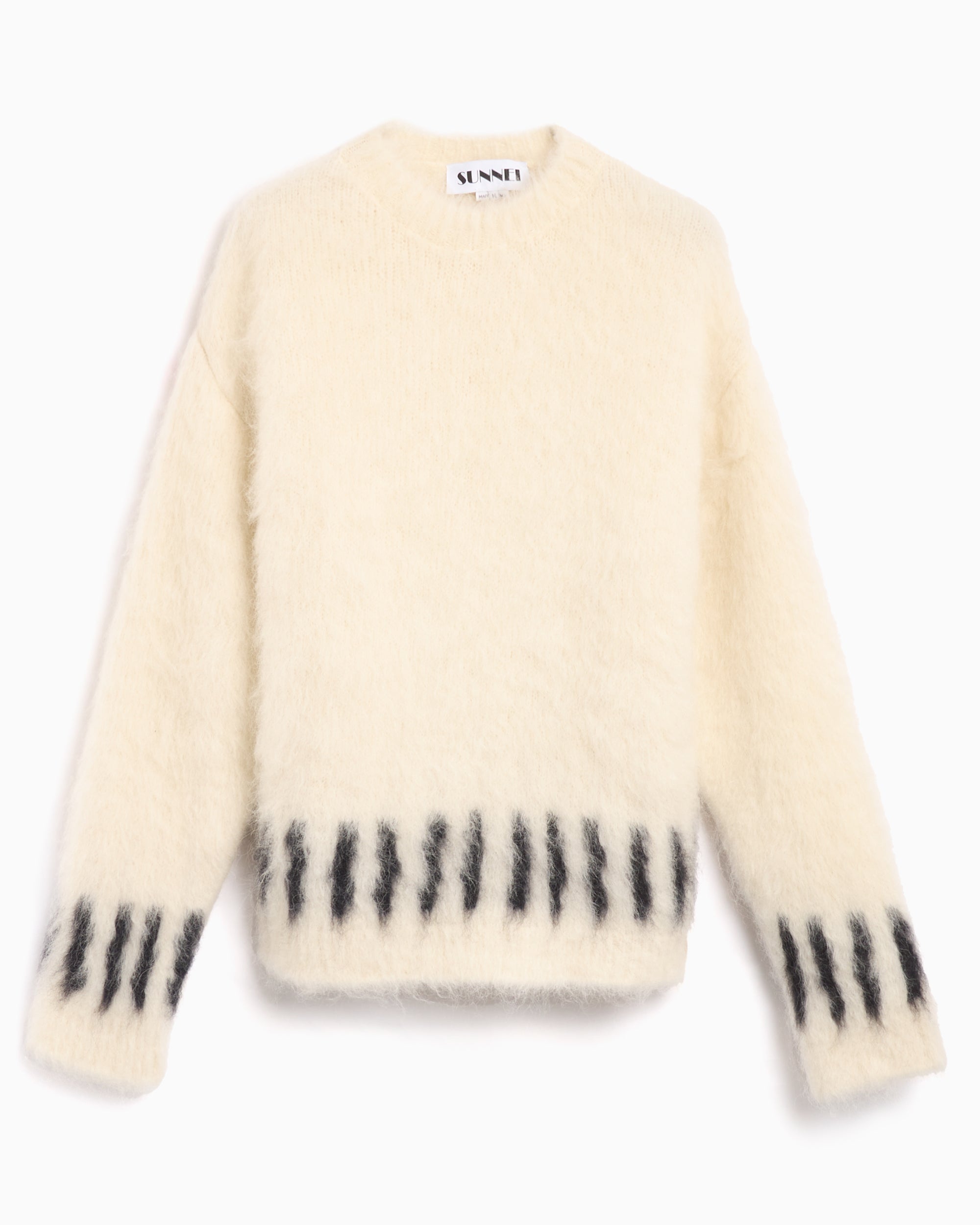 Sweaters Sunnei Men's Hairy Knit Round Neck Sweater Men's Sweater - RTWXKNW005-KNT041-998