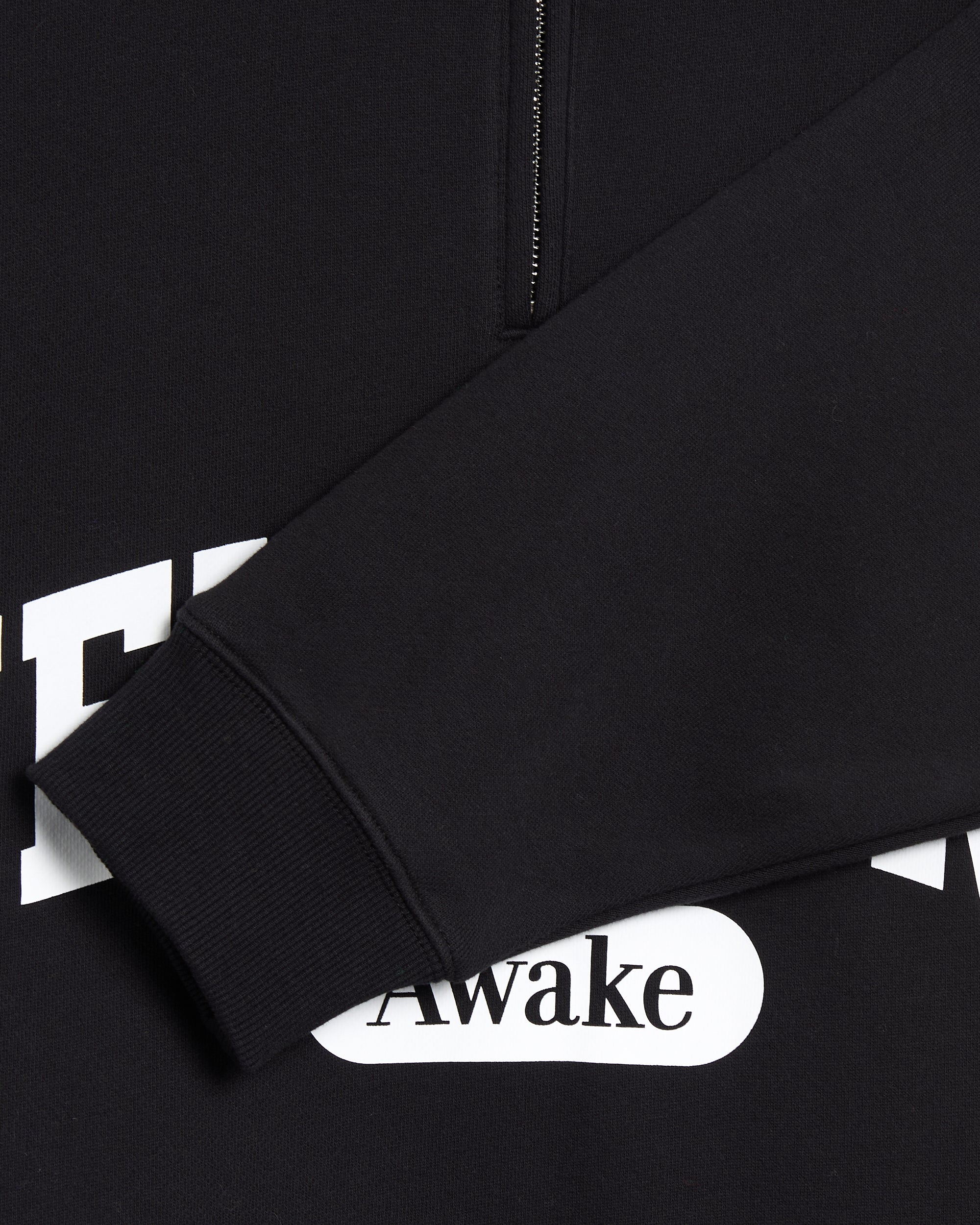 Sweatshirts Awake NY Arch Logo Men's Half Zip Sweatshirt - AWK-FW25-CN002-BLK