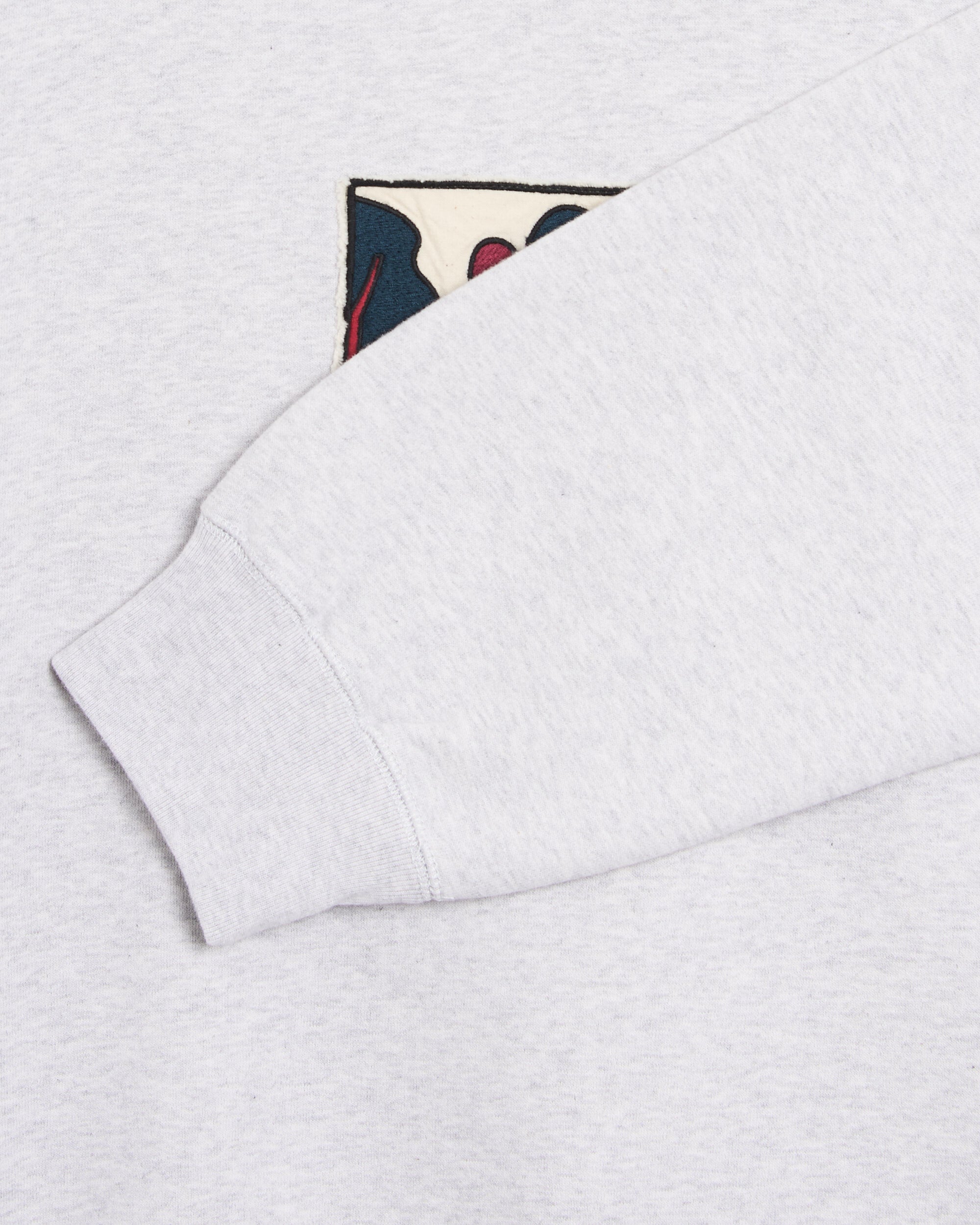 Sweatshirts by Parra Long Lost Leg with patches Boxy Men's Sweatshirt - 56135-Heathergrey