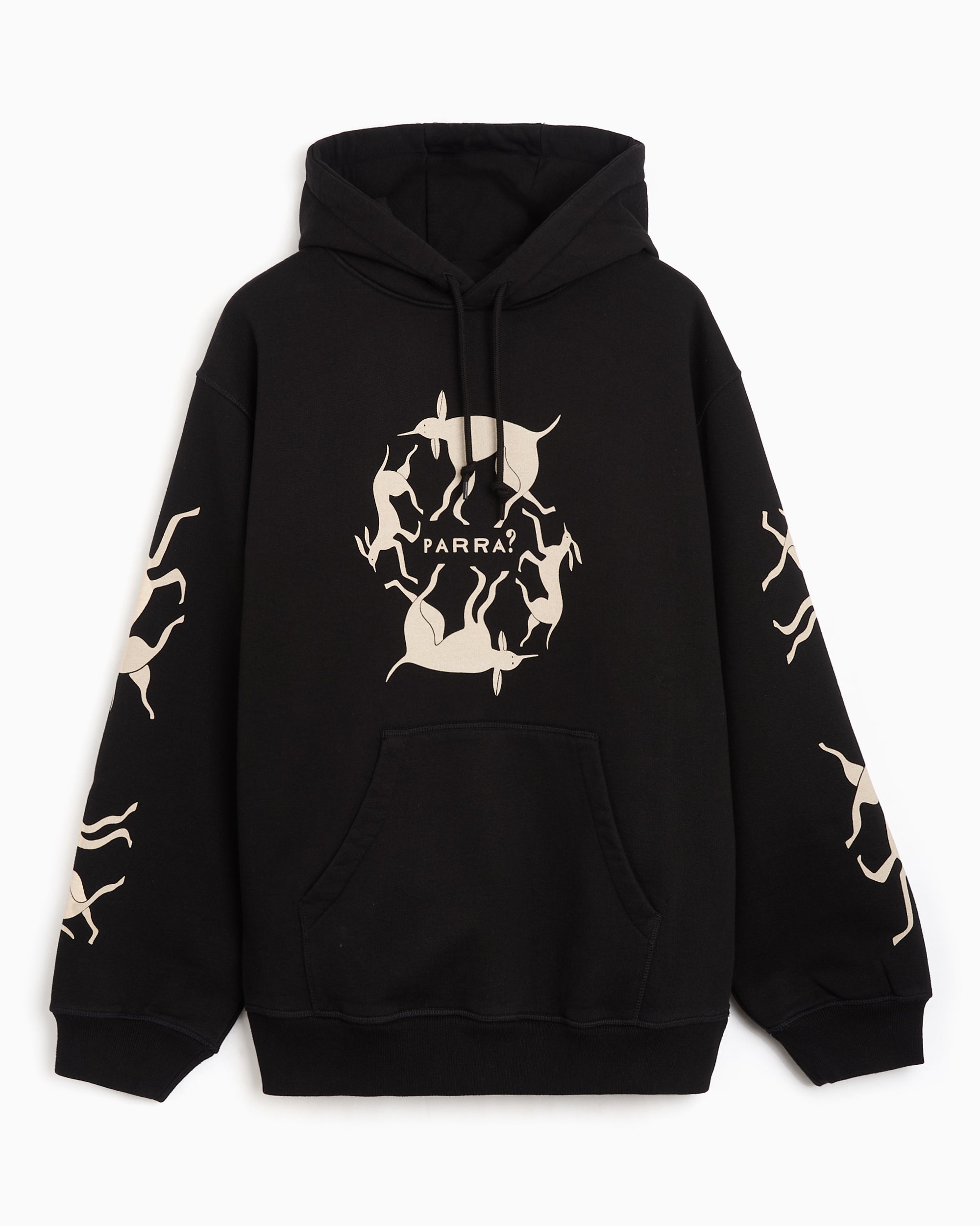 Sweatshirts by Parra Non Grand Cafe Graphic Boxy Men's Hoodie - 55230-BLACK