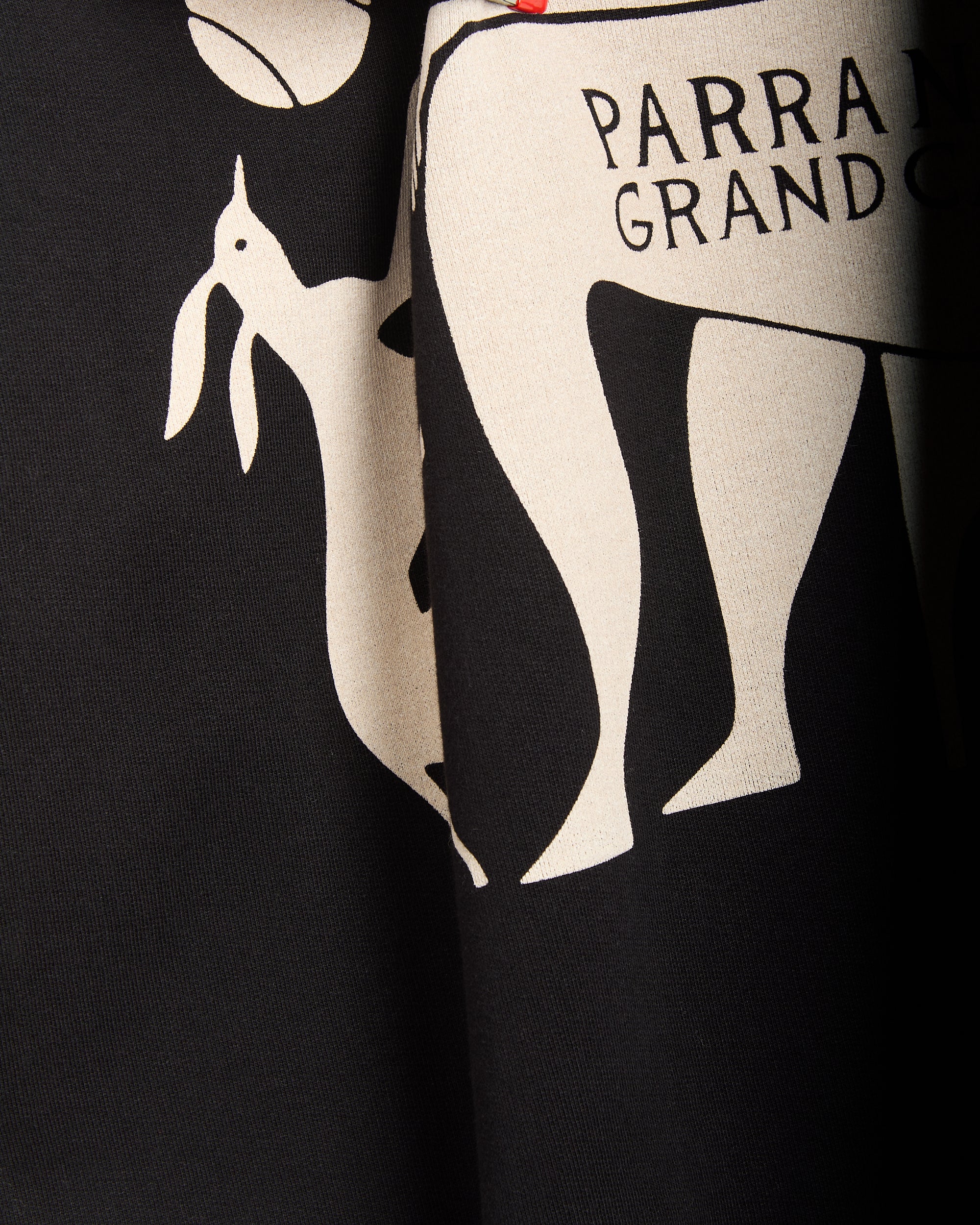 Sweatshirts by Parra Non Grand Cafe Graphic Boxy Men's Hoodie - 55230-BLACK