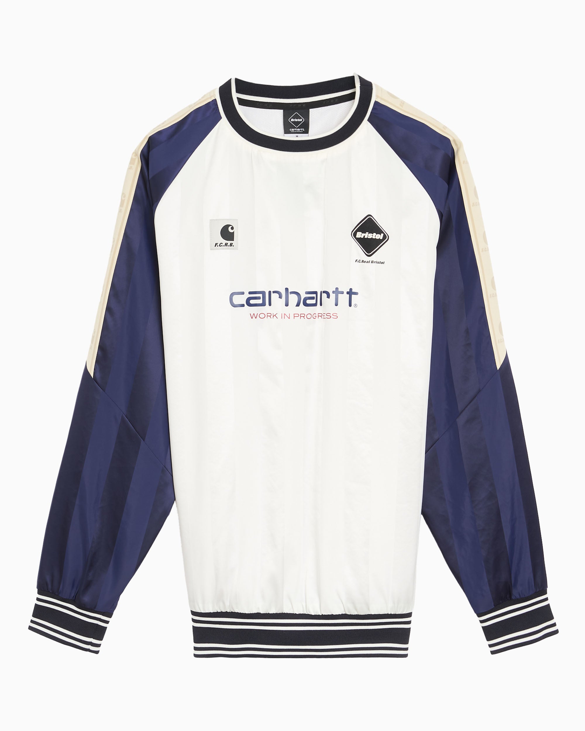 Carhartt WIP x F.C. Real Bristol Warm Up Striped Unisex Sweatshirt