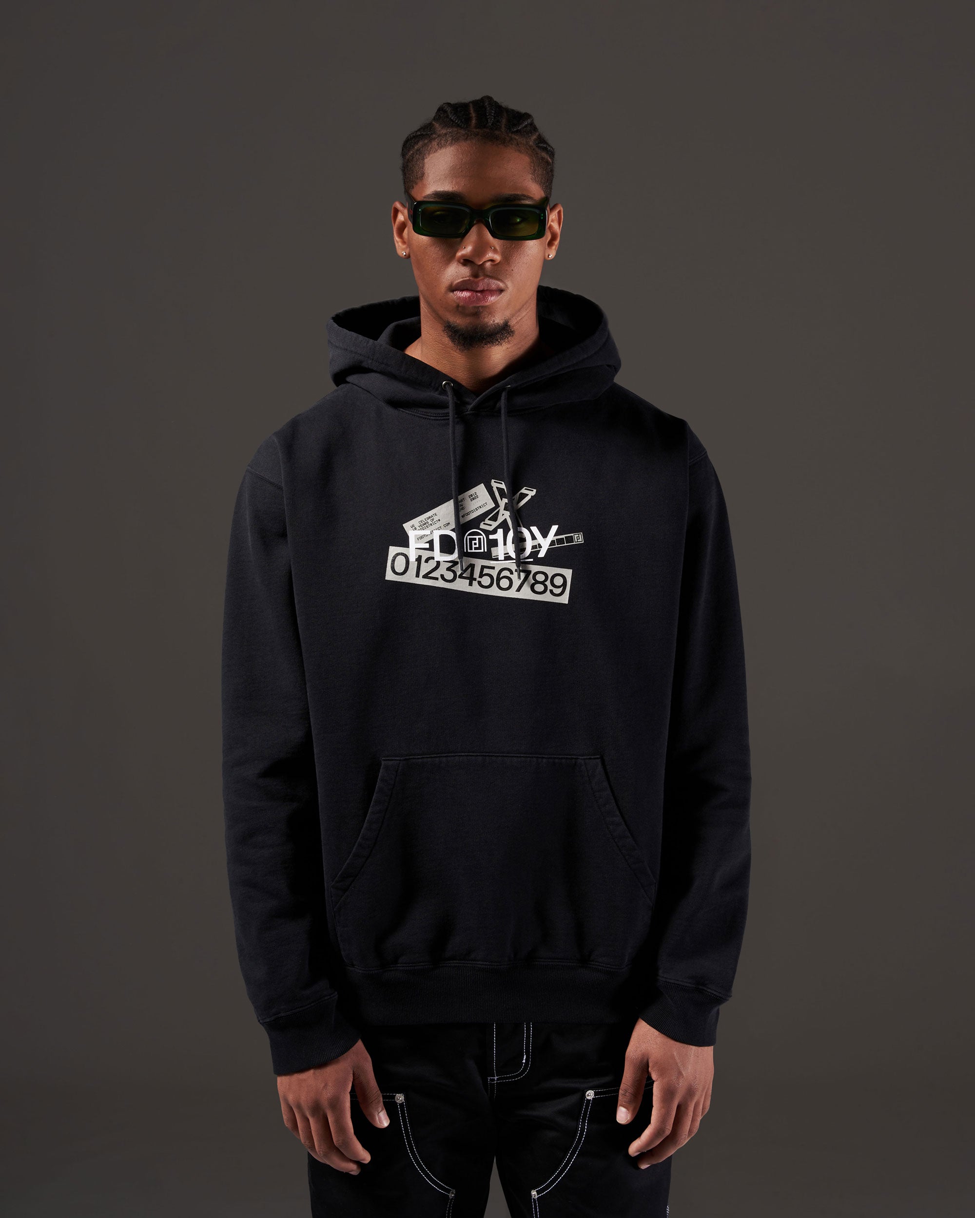 Sweatshirts FOOTDISTRICT 10th Anniversary FD10Y Unisex Hoodie Unisex Hoodie - FDFW23-HOOD1-BLACK