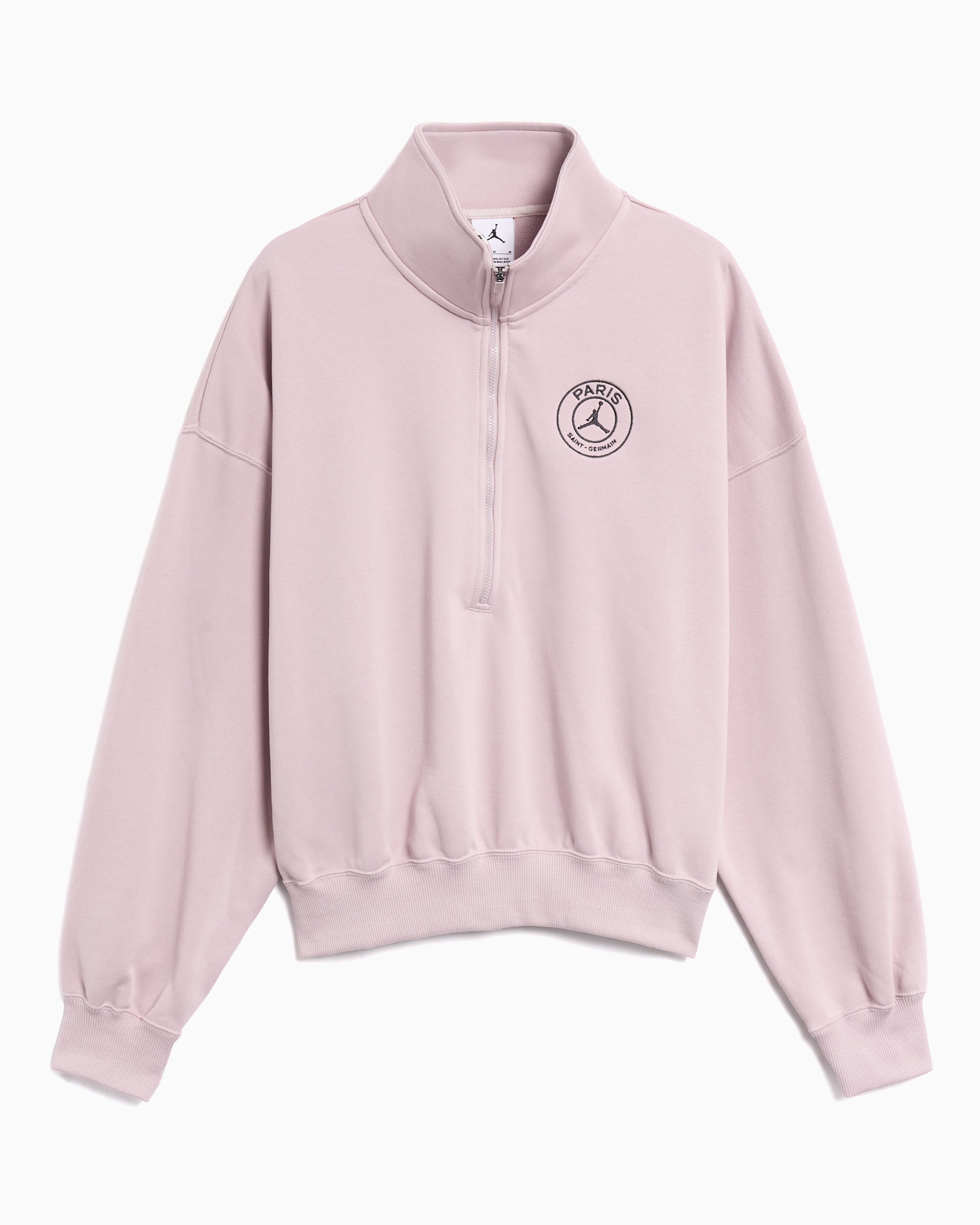 美品✨ジョーダン×PSG 1/4ジップ ドリフィット M ピンク QATARロゴ Jordan x PSG Fleece Logo Women's Half Zip Sweatshirt