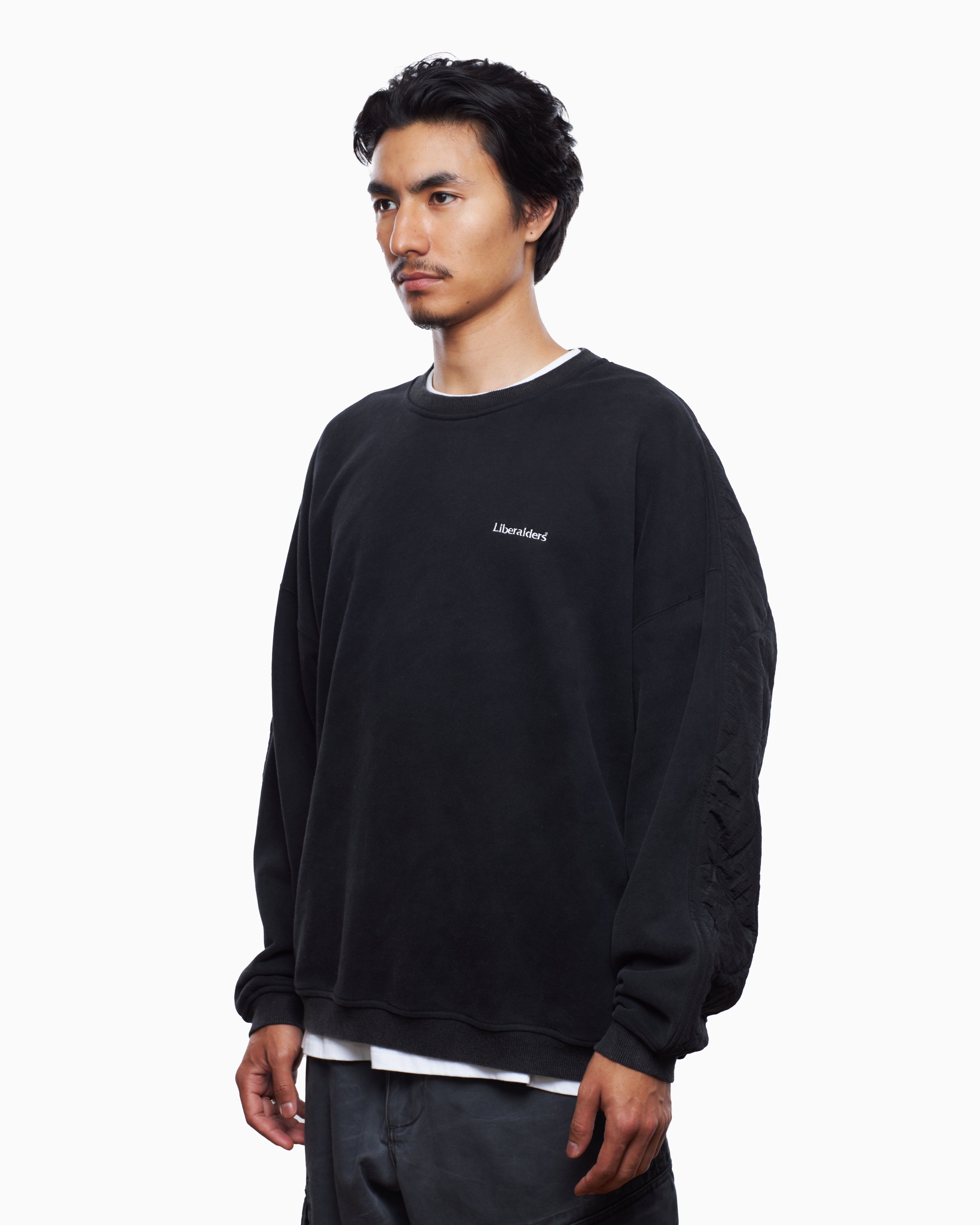 Sweatshirts Liberaiders® Liberaiders® Men's Fleece Quilted Sweatshirt Men's Sweatshirt - 753042303-BLACK