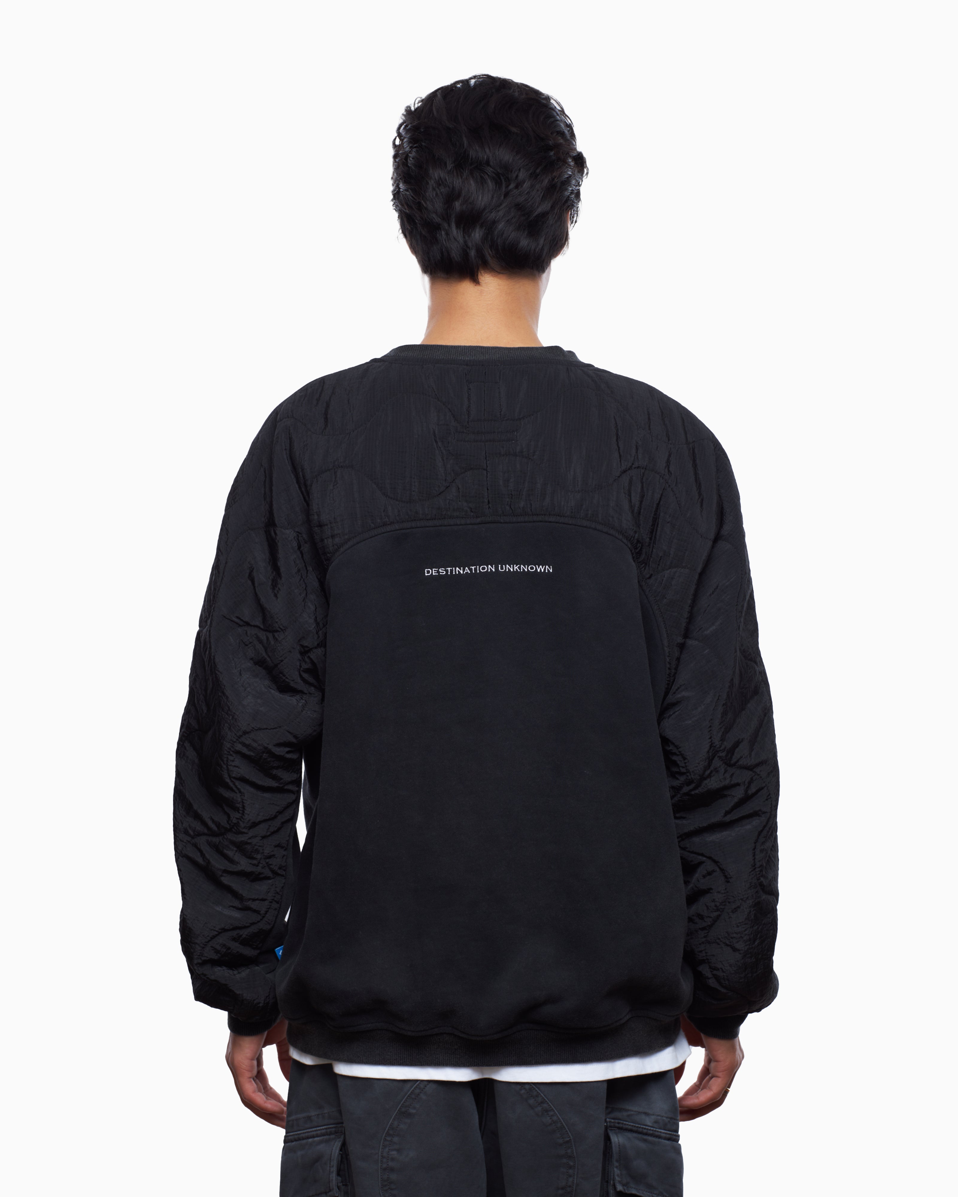 Sweatshirts Liberaiders® Liberaiders® Men's Fleece Quilted Sweatshirt Men's Sweatshirt - 753042303-BLACK