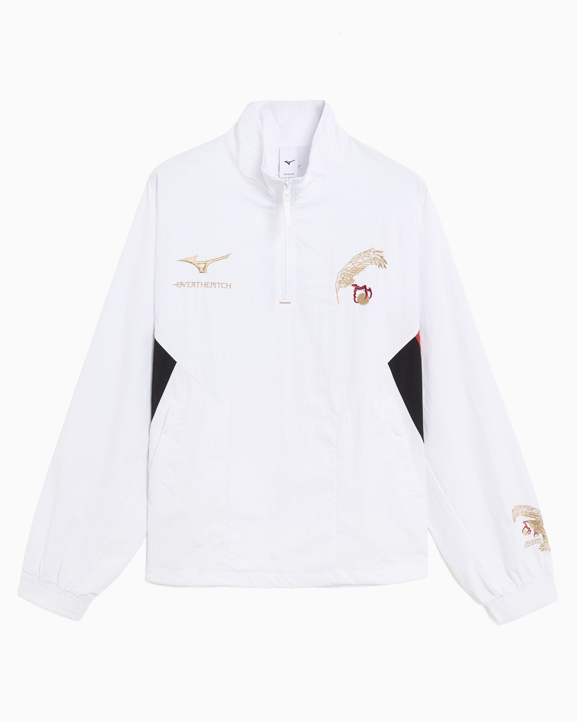 OVER THE PITCH x Mizuno Logo Relaxed Men's Half Zip Sweatshirt