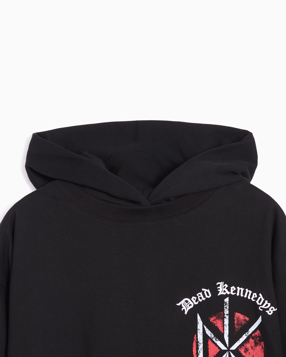Sweatshirts Pleasures x Dead Kennedys Layered Graphic Relaxed Men's Hoodie - P26FDK002-BLACK