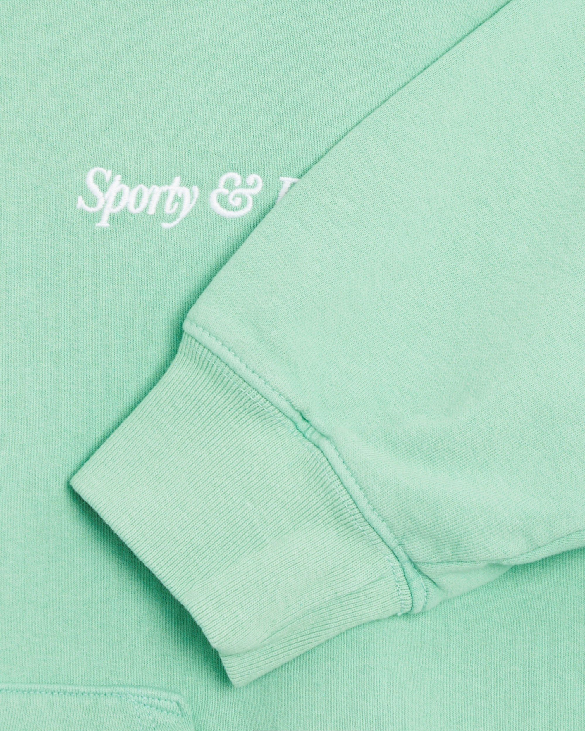 Sweatshirts Sporty & Rich Embroidered Italic Logo Women's Cropped Hoodie Women's Hoodie - HC861JD