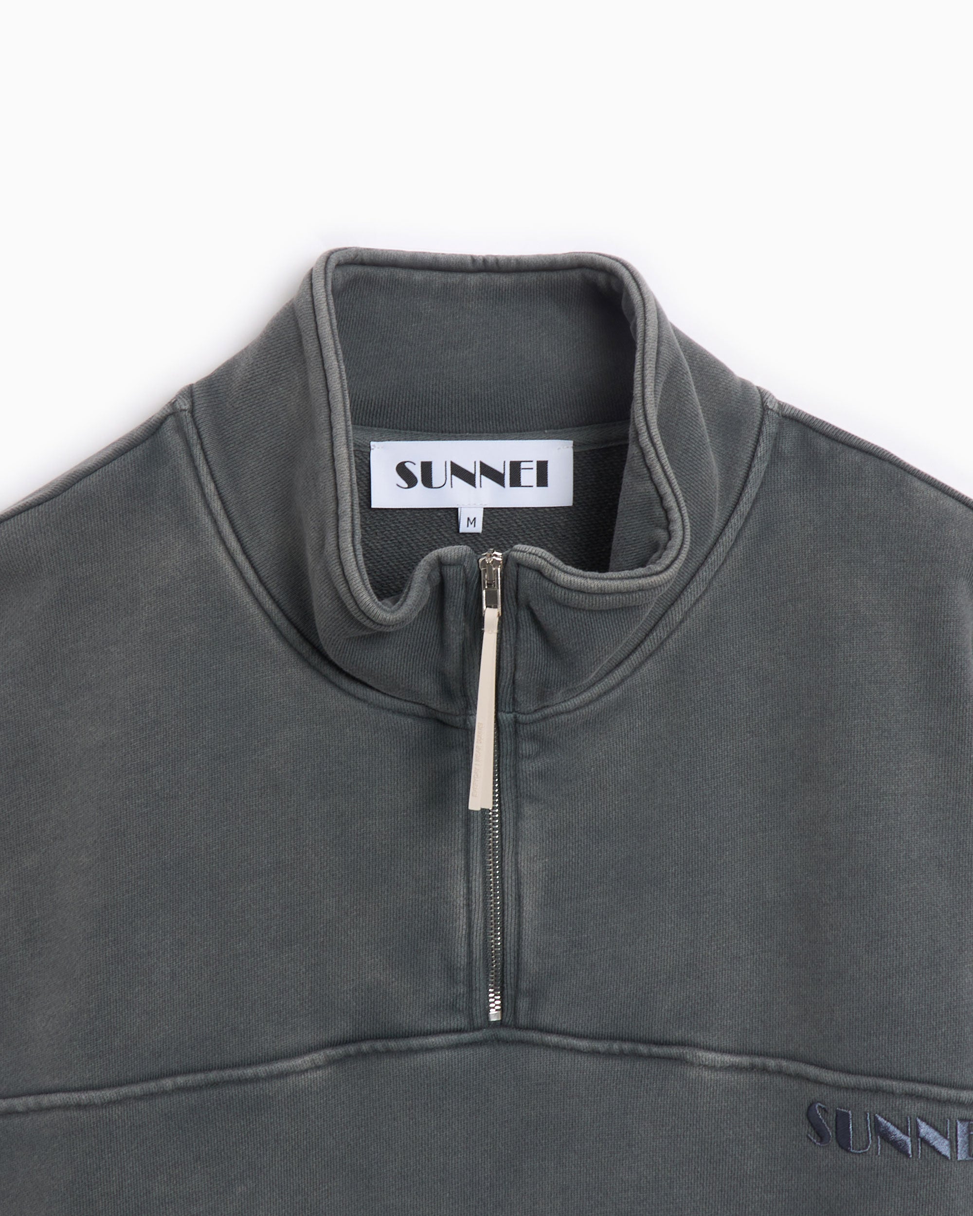 Sweatshirts Sunnei Women's Cropped Half-Zip Fleece Sweatshirt Relaxed Women's Sweatshirt - RTWXJER030-JER010-008D