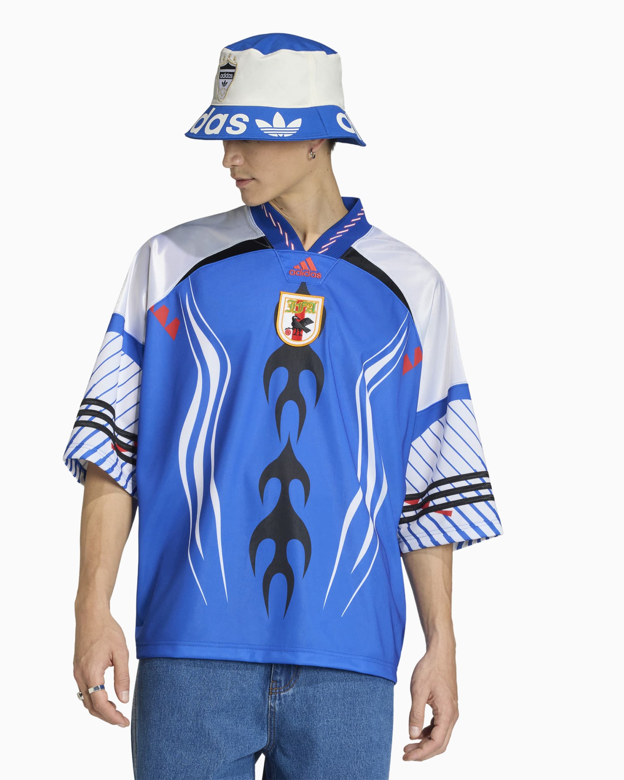 T-Shirts adidas Originals Bringback Remixed "Japan" Logo Half-Sleeved Oversize Men's Jersey T-Shirt - KD5984