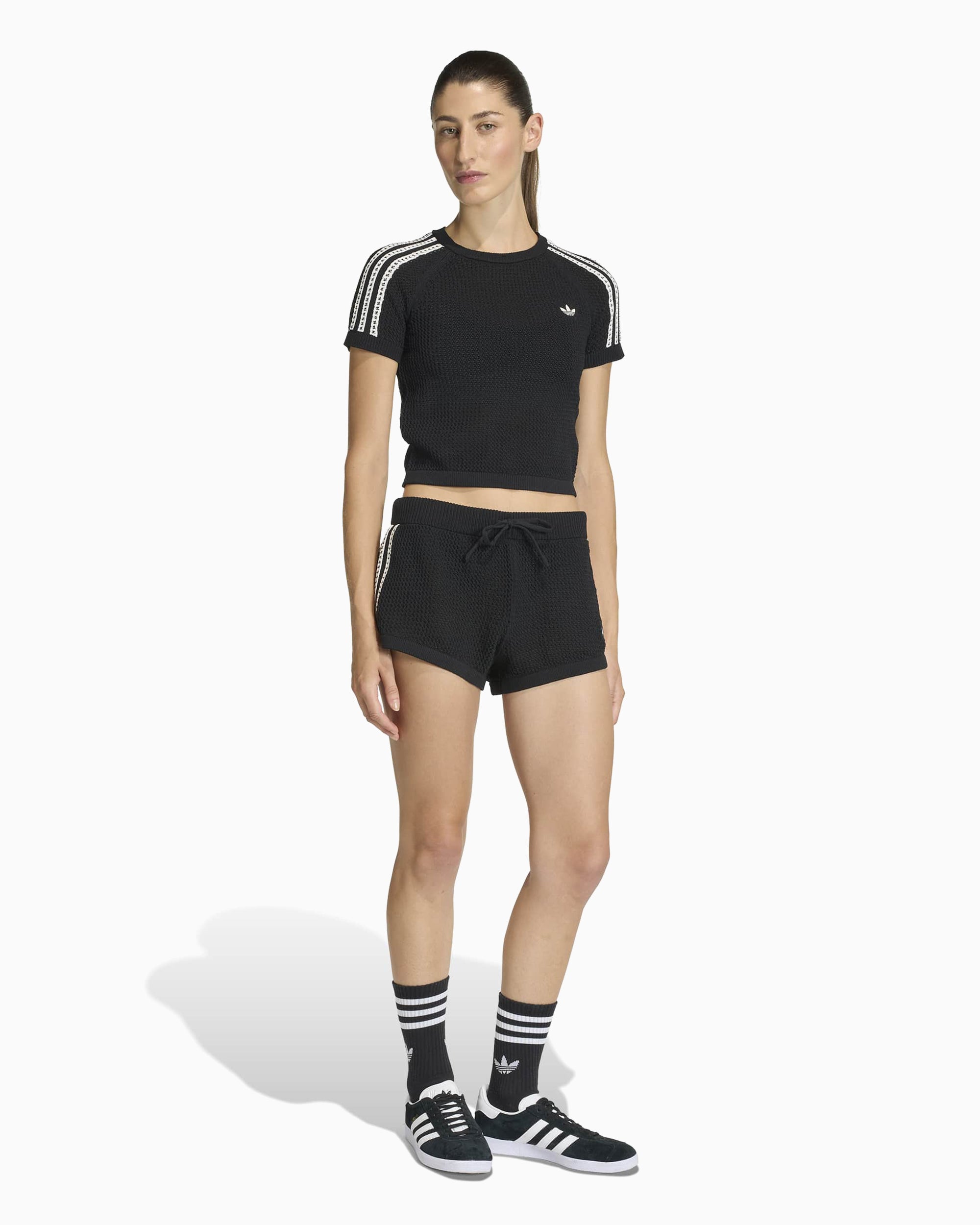 T-Shirts adidas Originals Cali Crochet Crop Women's T-Shirt - KC6481