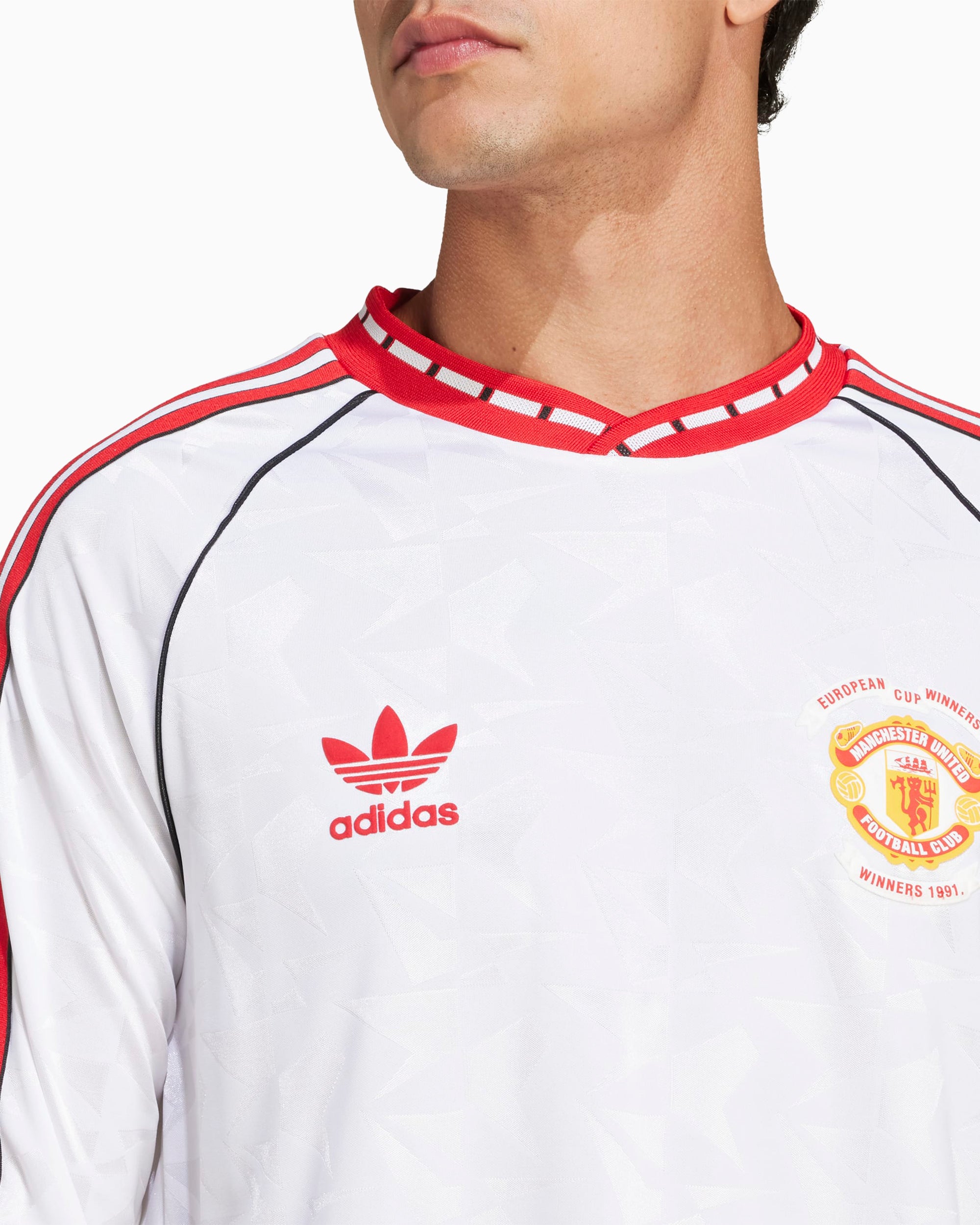 T-Shirts adidas Originals x Manchester United '91 Long-Sleeved Men's T-Shirt - JF0375