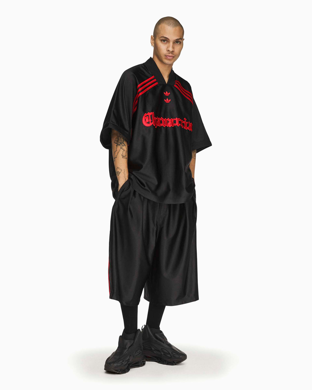 T-Shirts adidas Originals x Willy Chavarria "Dazzle" Graphic Long-Sleeved Oversize Men's Jersey T-Shirt - KZ3116