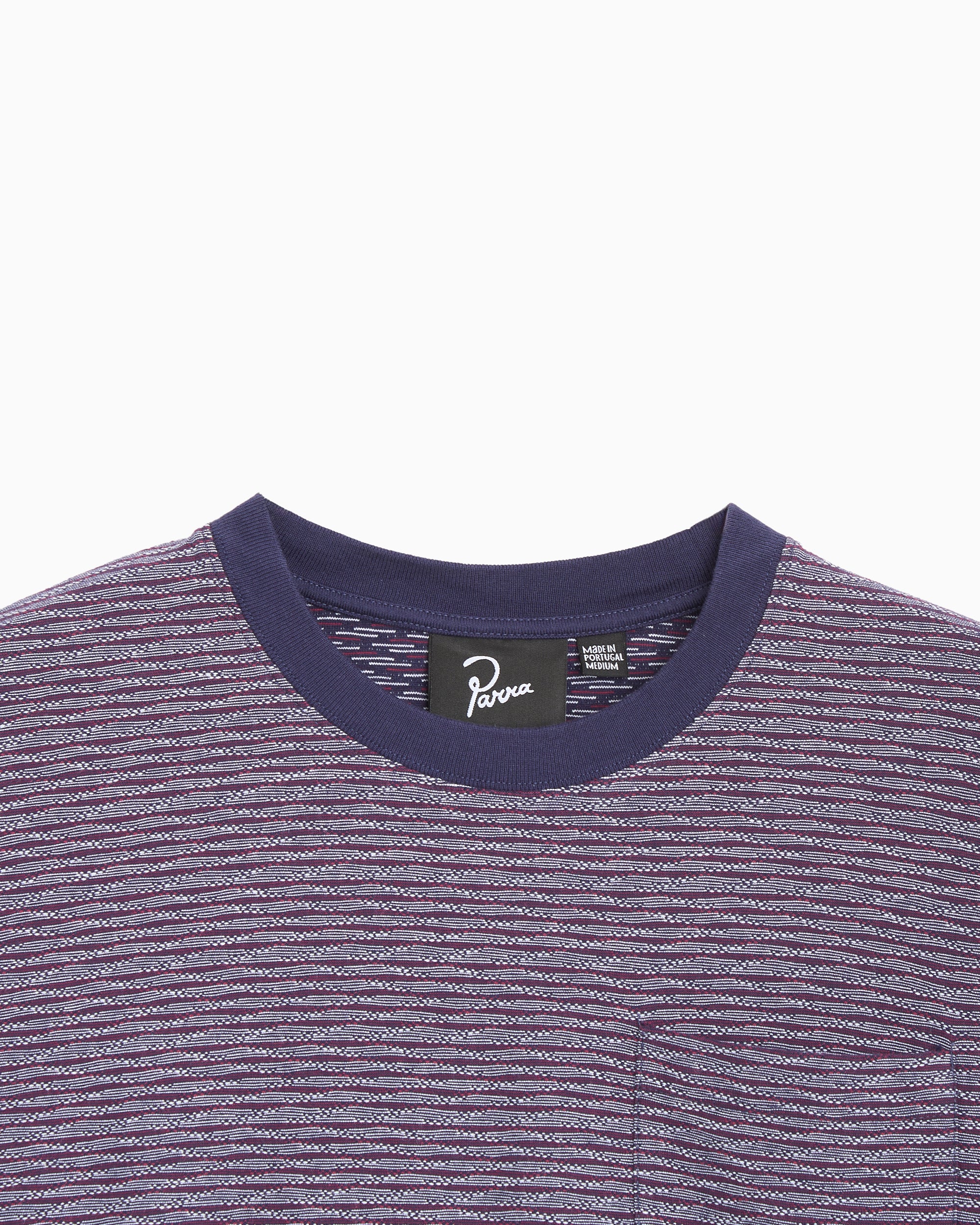 T-Shirts by Parra Crooked Striped Boxy Men's T-Shirt - 55255-BLUE