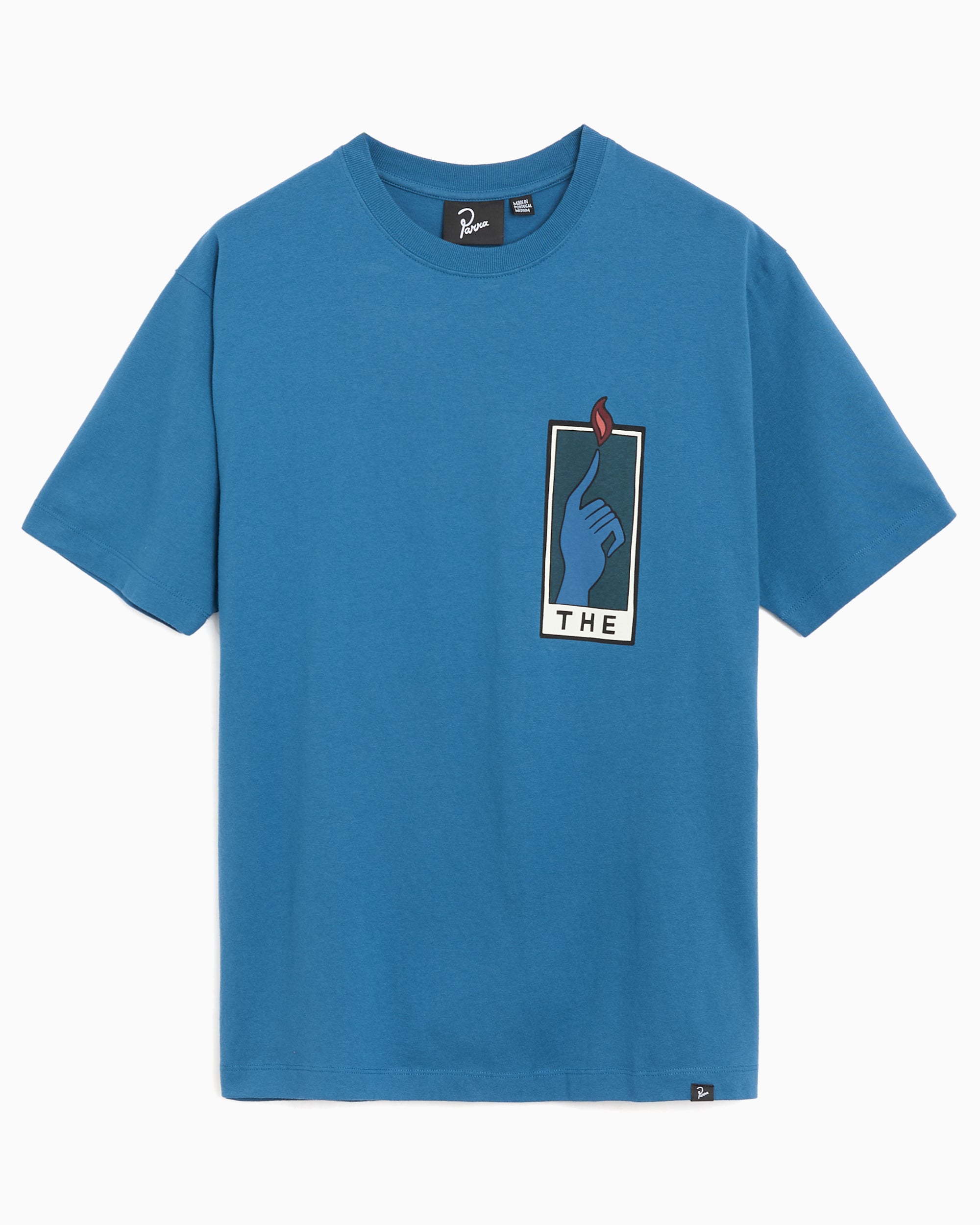 T-Shirts by Parra Hands Of Time Graphic Boxy Men's T-Shirt - 55285-BLUE